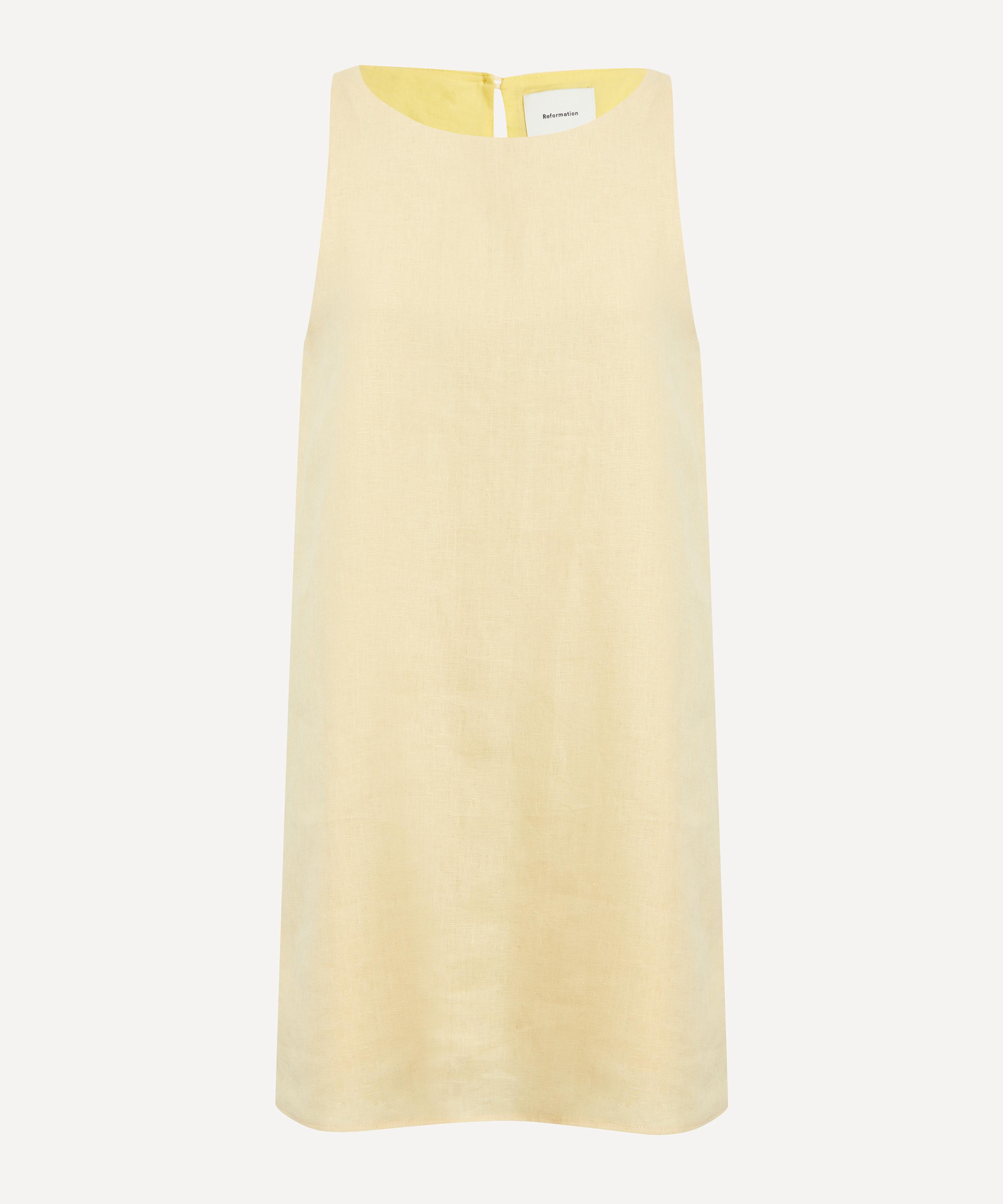 Reformation - Jessi Parmesan Linen Mini Dress