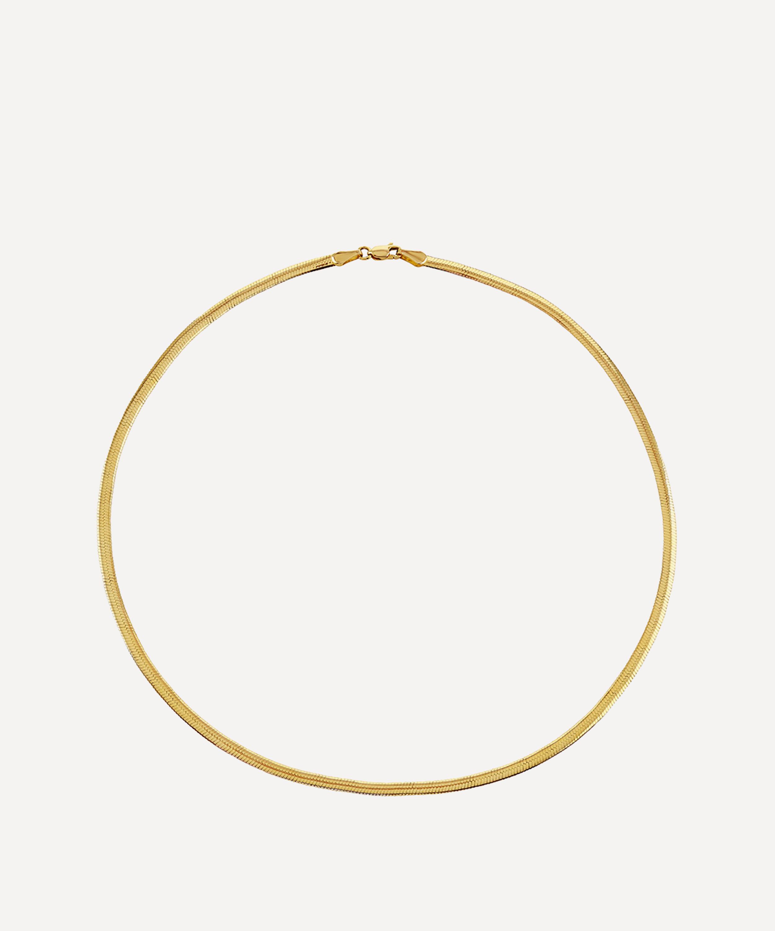 Roxanne First - 14ct Gold Reversible Snake Chain Necklace image number 0