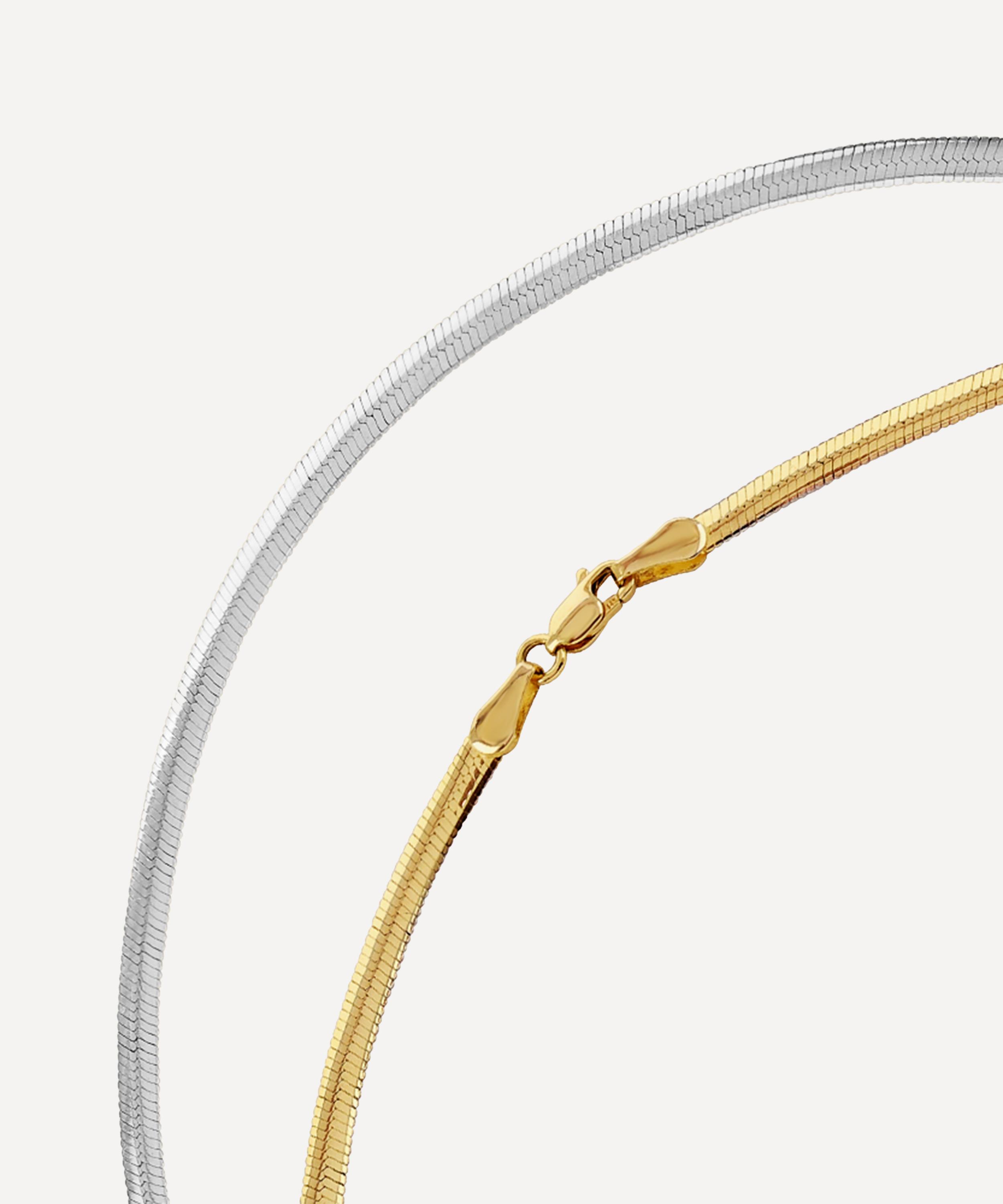 Roxanne First - 14ct Gold Reversible Snake Chain Necklace image number 1