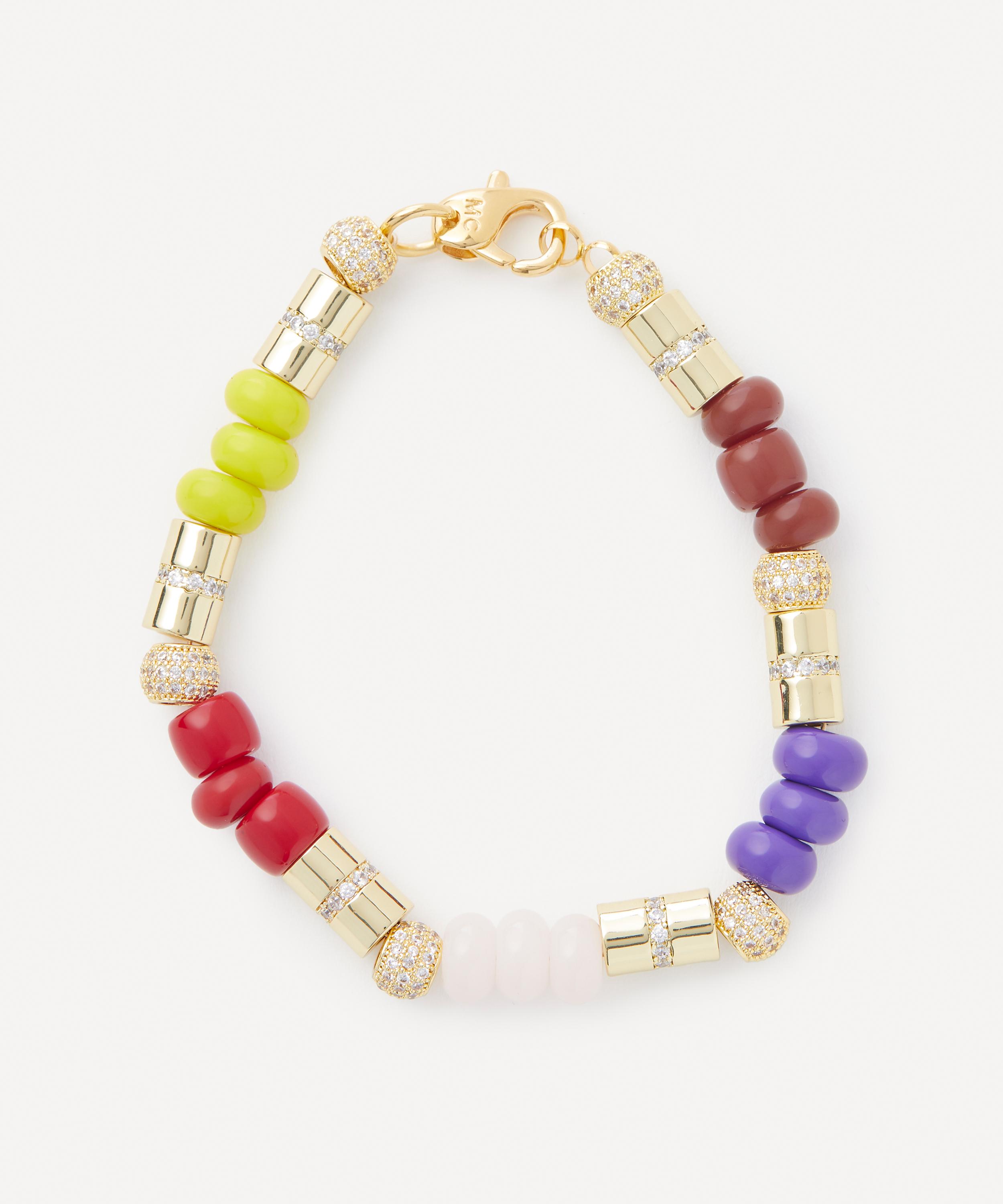 Martha Calvo - 14ct Gold-Plated Colore Bead Bracelet image number 0