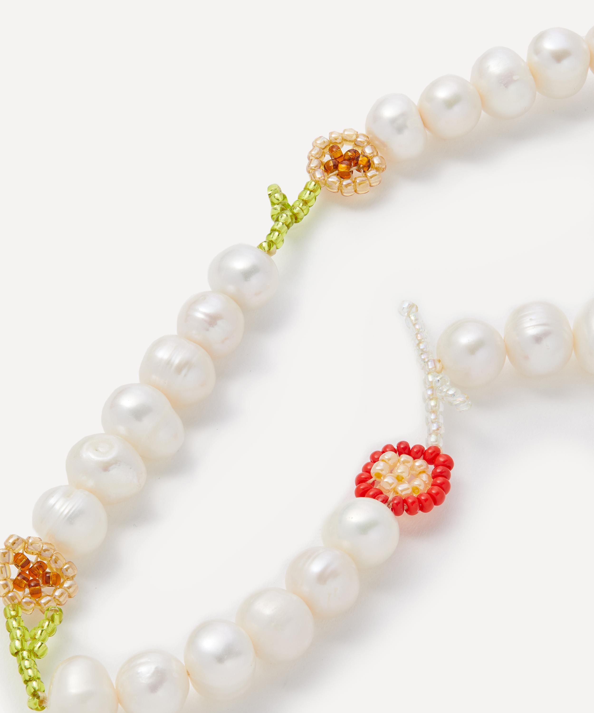 Pura Utz - Multi Pearl Flor Beaded Necklace image number 1