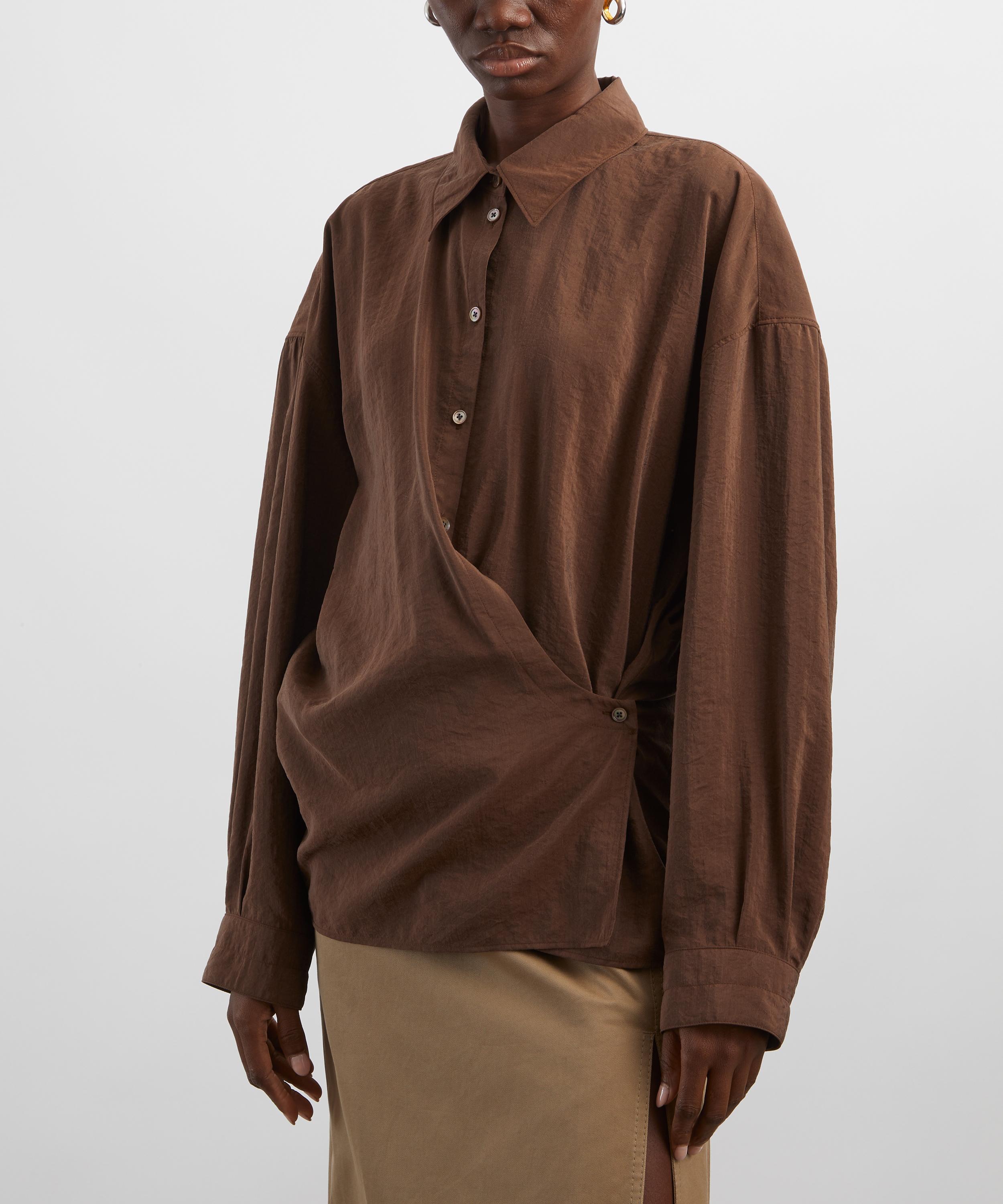 Lemaire - Brunette Twisted Silk Shirt image number 2
