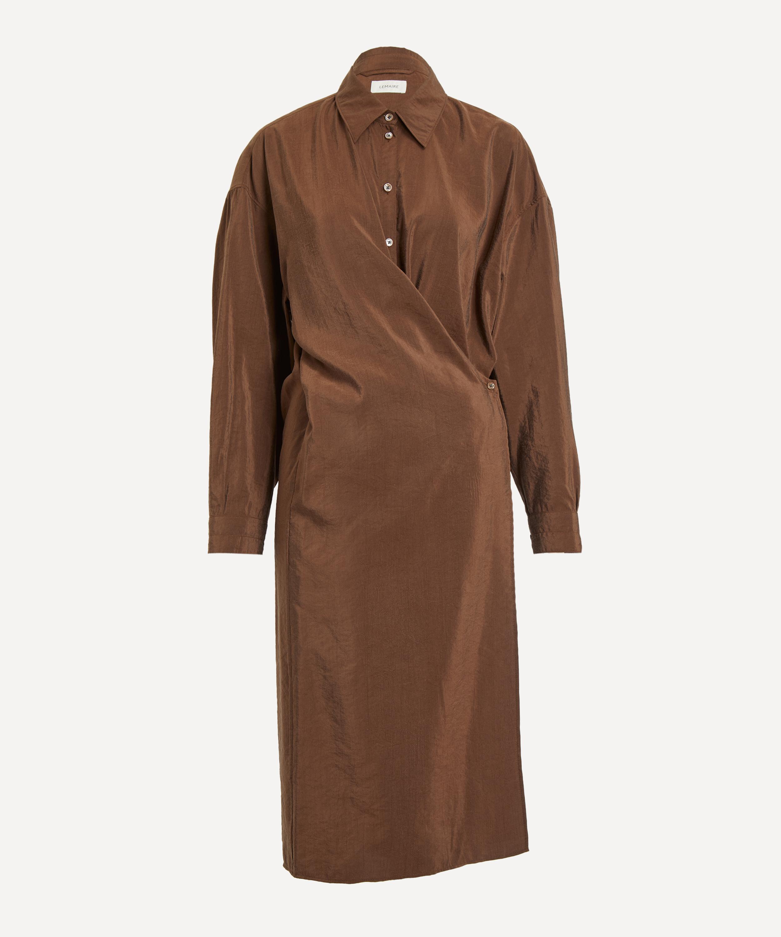 Lemaire - Straight Collar Twisted Dry Silk Dress