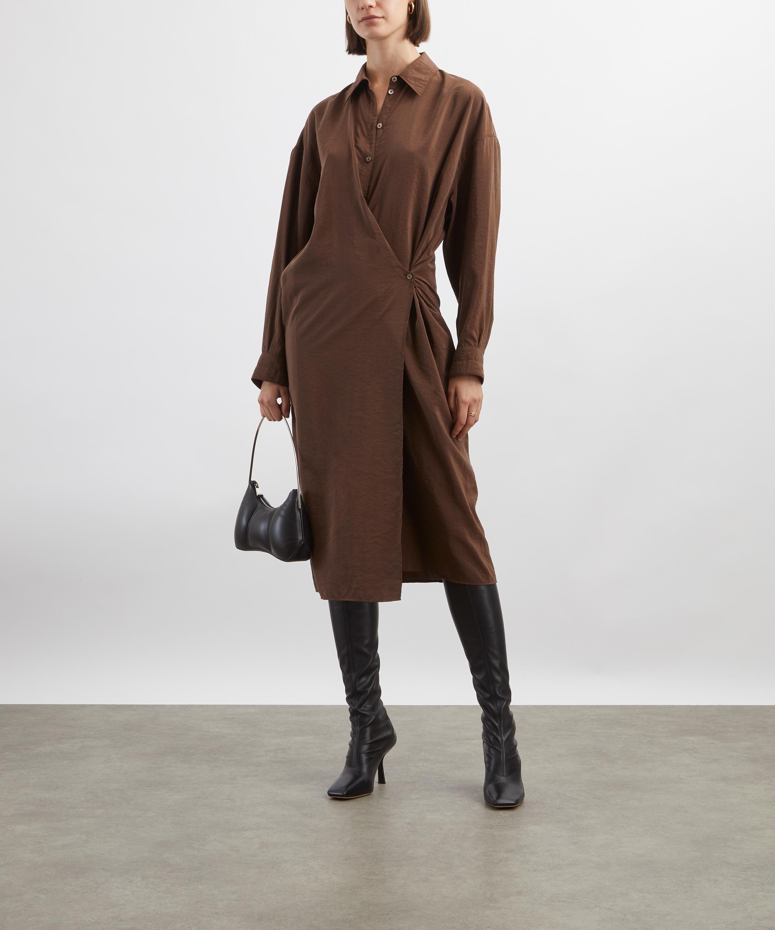 Lemaire - Straight Collar Twisted Dry Silk Dress image number 1