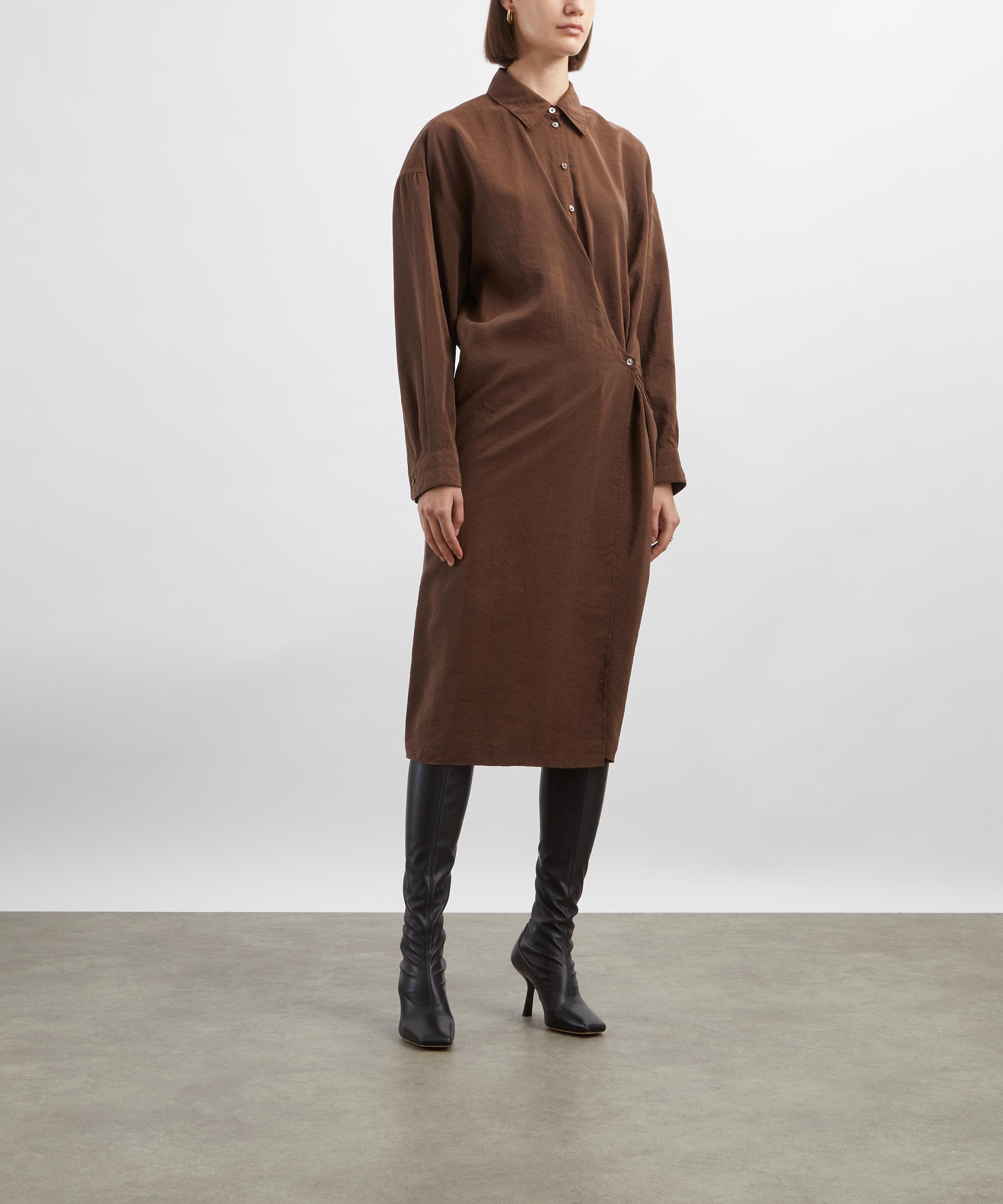 Lemaire - Straight Collar Twisted Dry Silk Dress image number 2