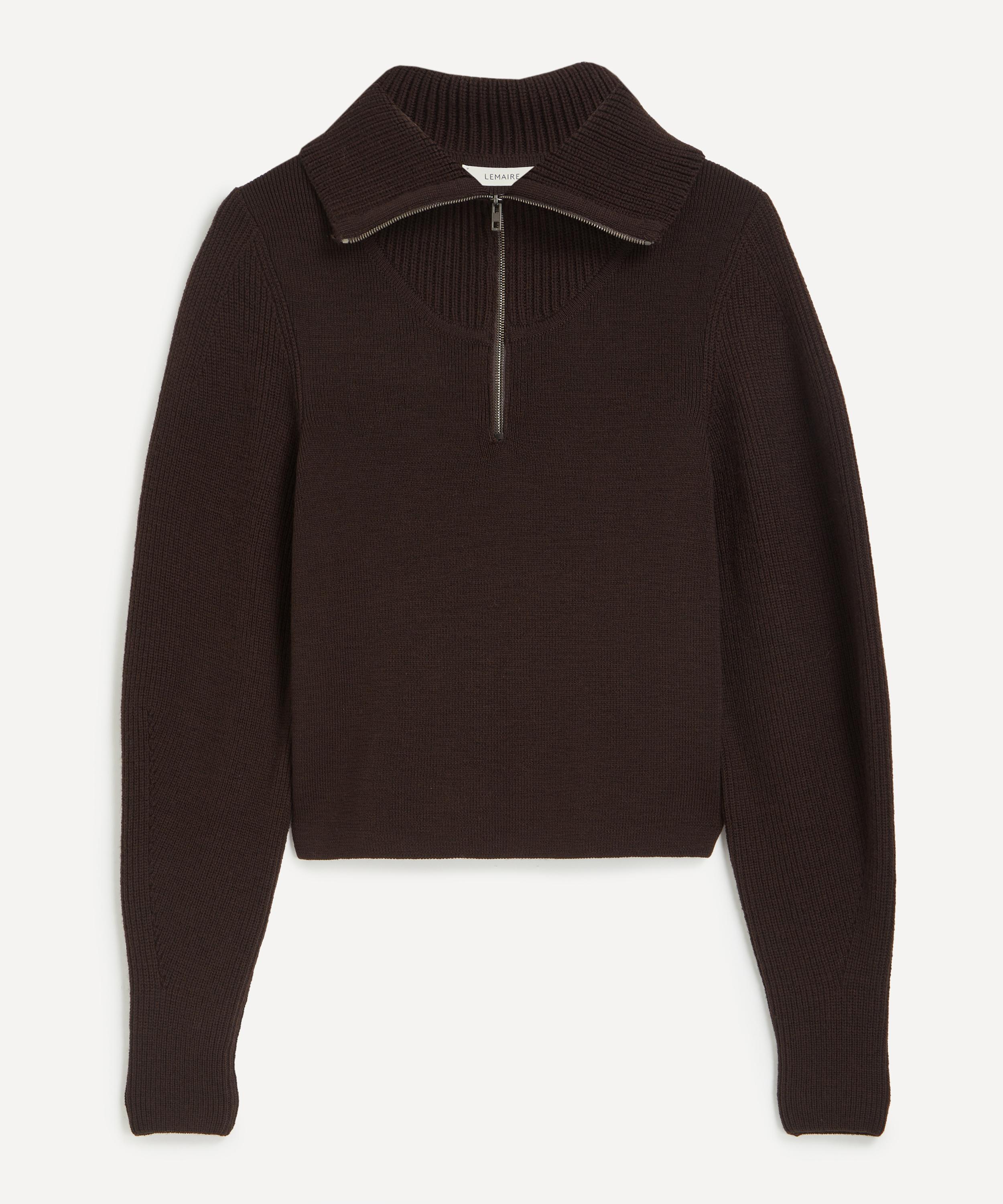 Lemaire - Aubergine Zipped Jumper