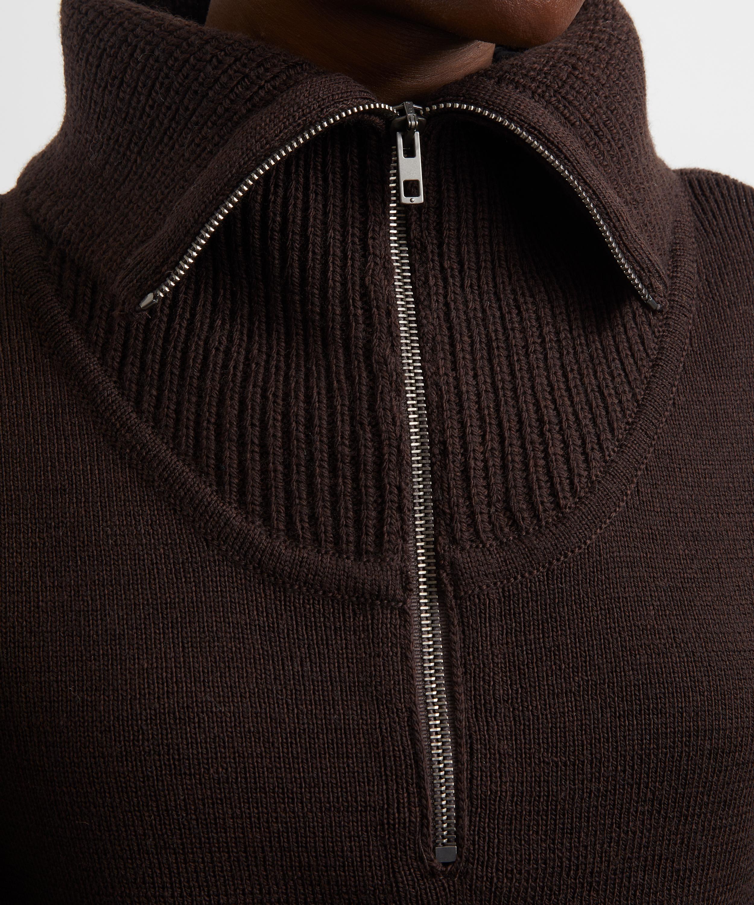 Lemaire - Aubergine Zipped Jumper image number 4