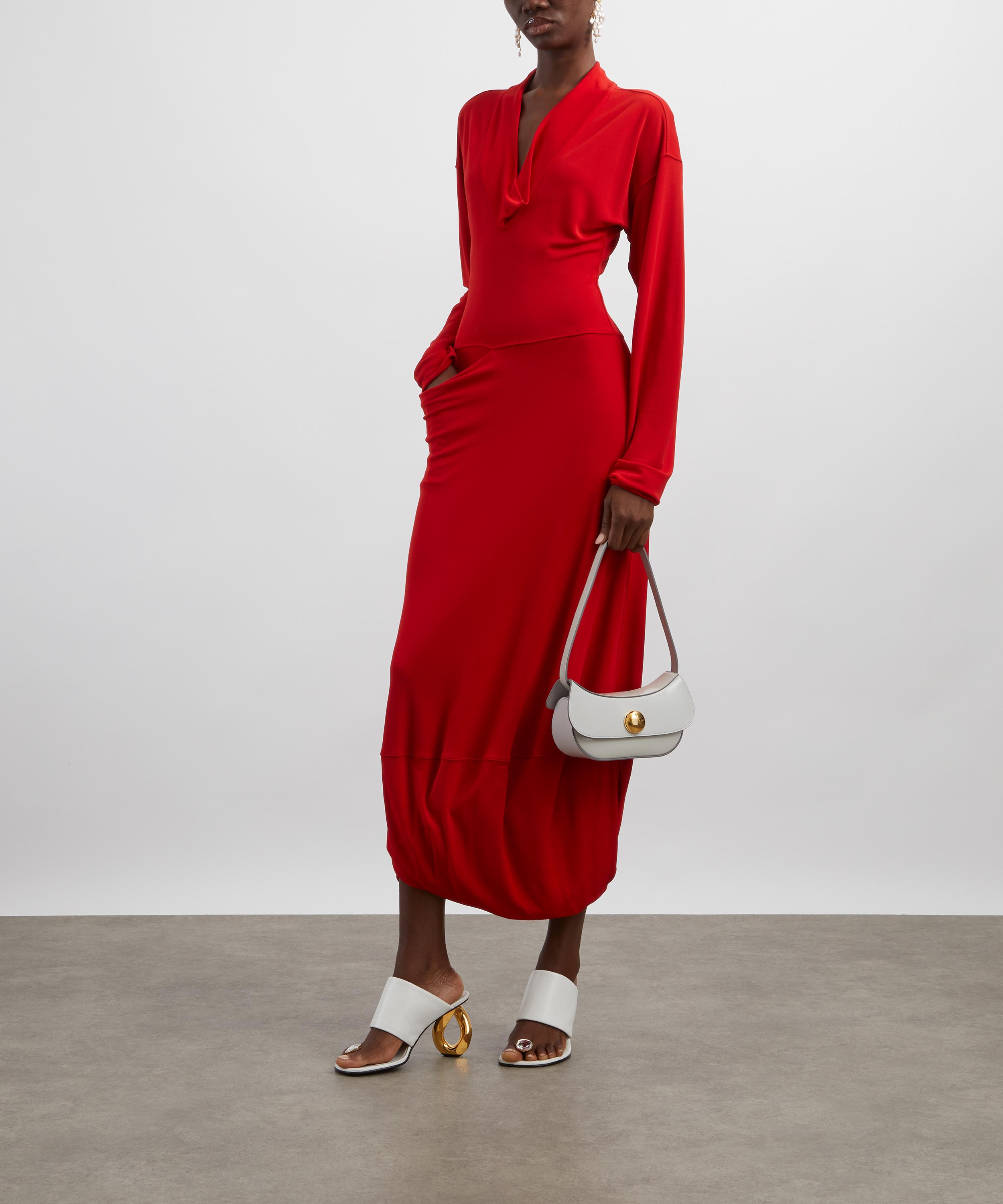 Lemaire - Red V-Neck Dress image number 1