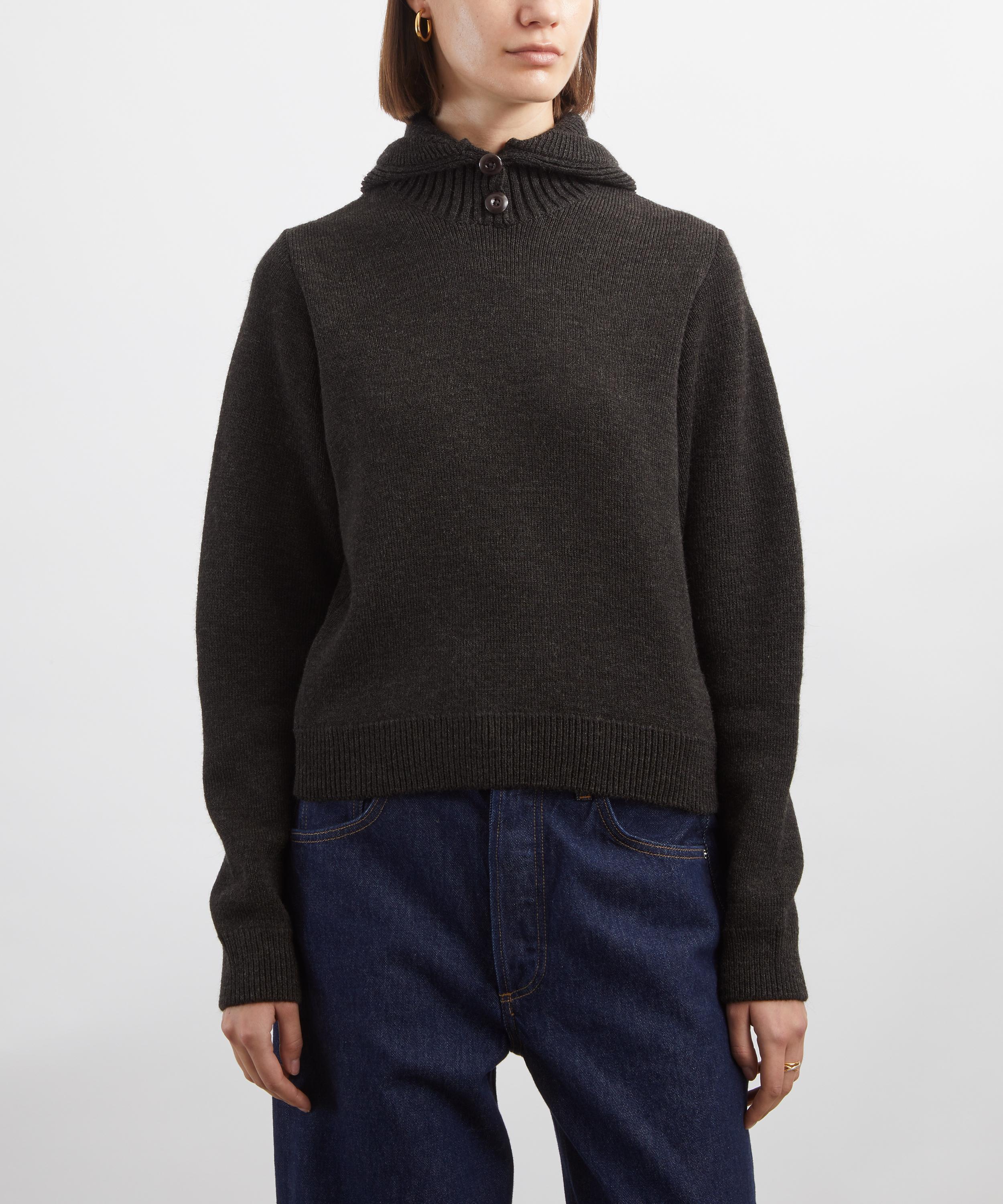 Lemaire - Hooded Alpaca-Wool Jumper image number 2