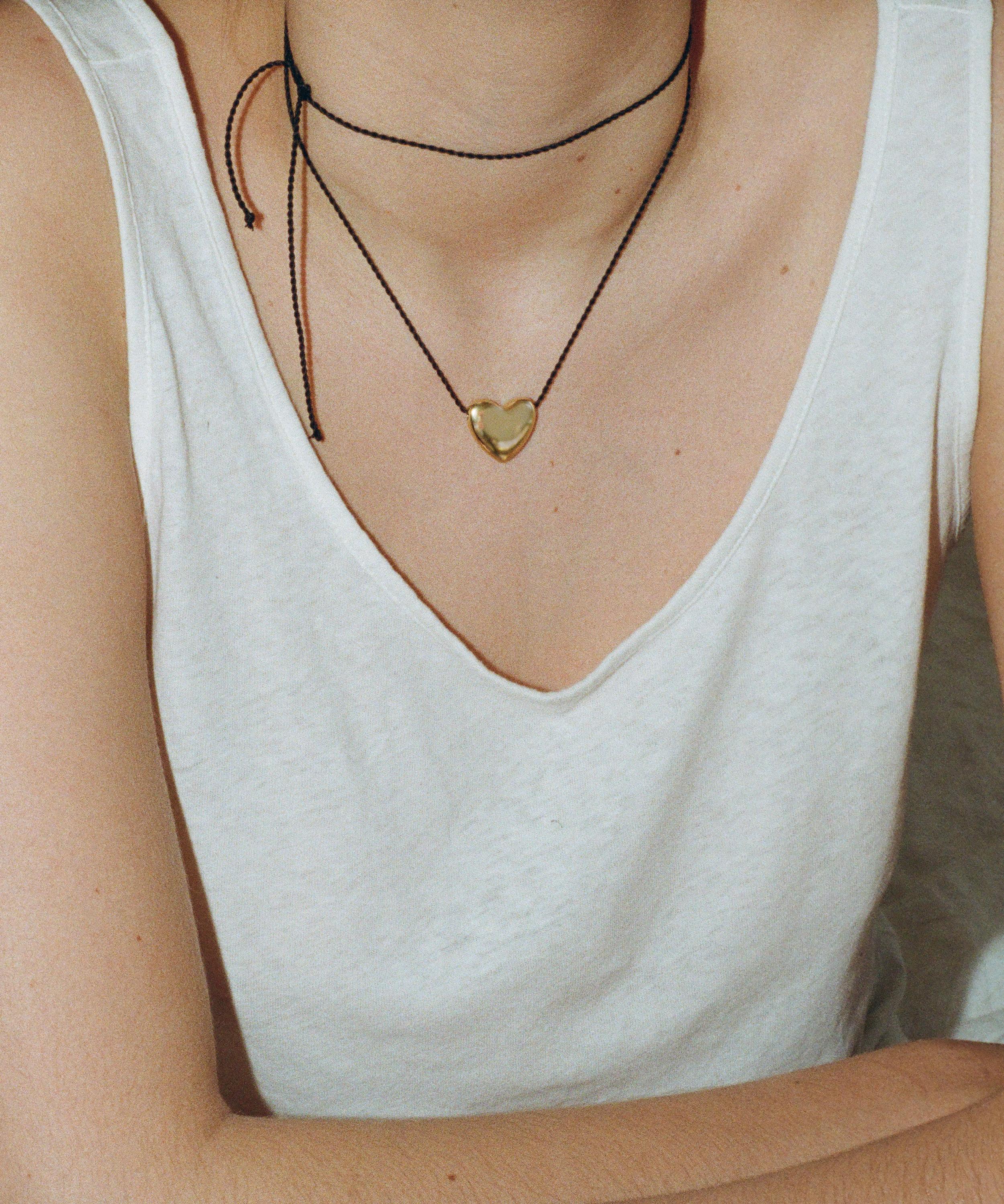 Annika Inez - 14ct Gold-Plated Mini Heart Pendant Necklace