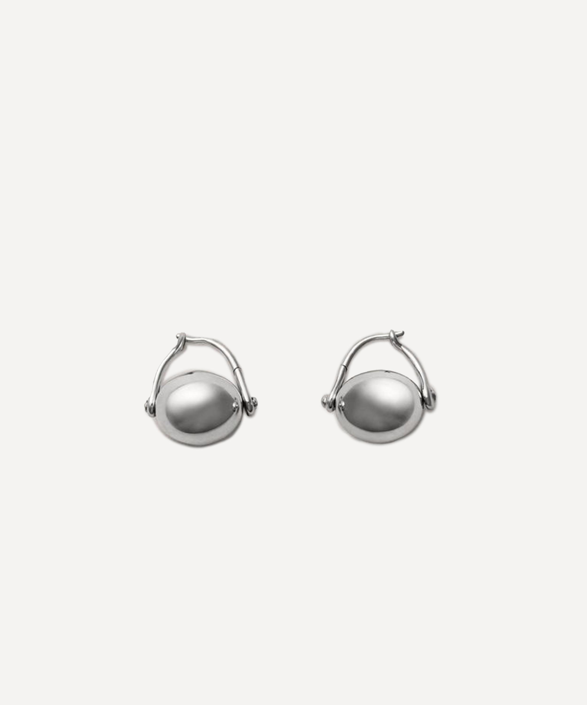 Annika Inez - Sterling Silver Ellipse Hoop Earrings image number 0