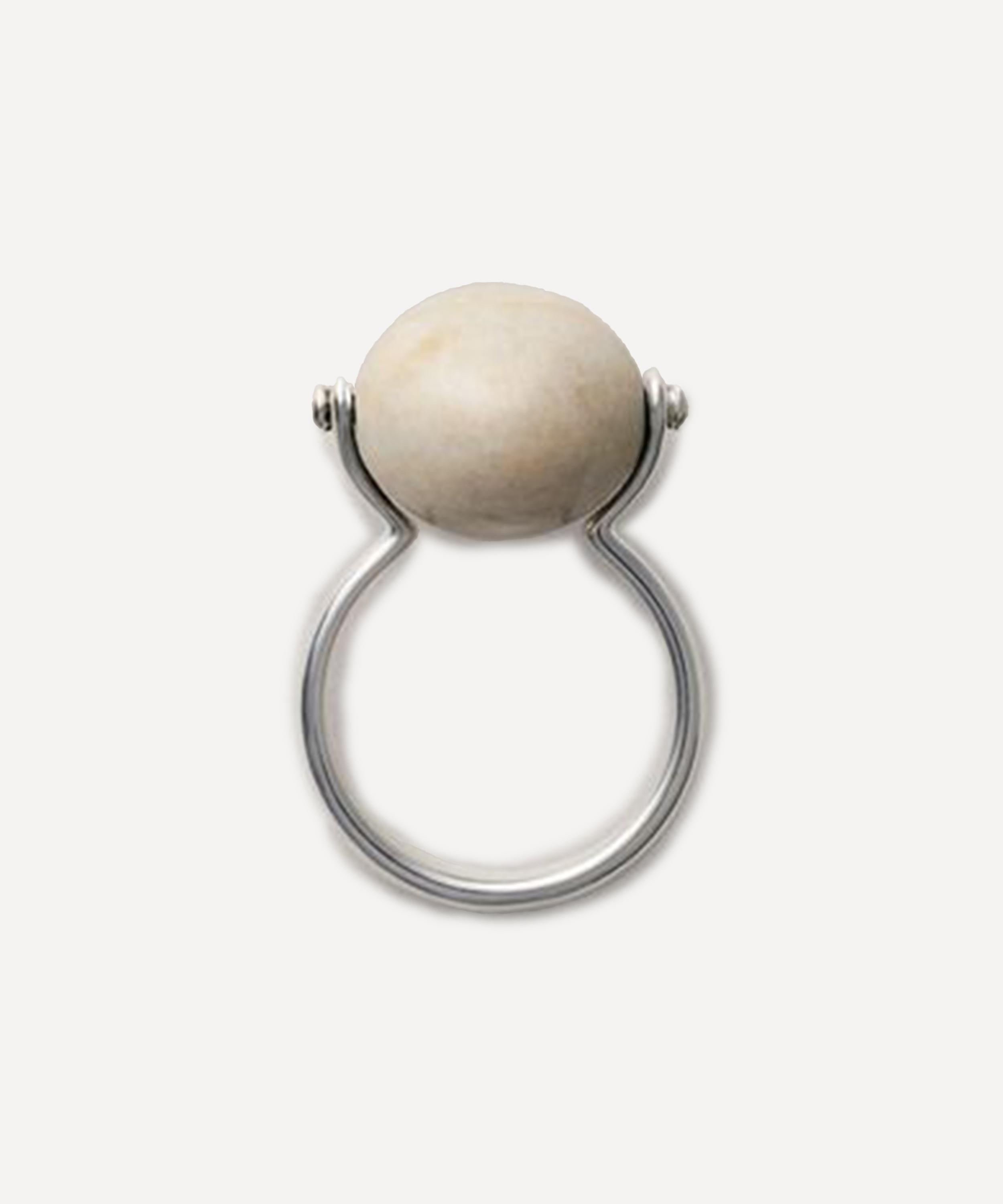 Annika Inez - Sterling Silver Stone Ellipse Ring image number 0