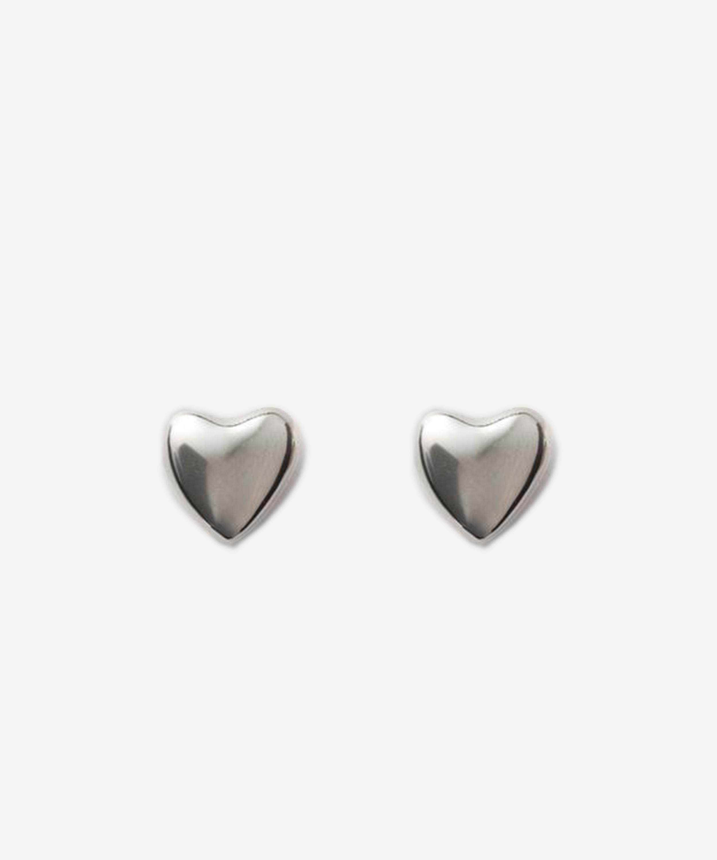 Annika Inez - Sterling Silver Mini Heart Stud Earrings image number 0