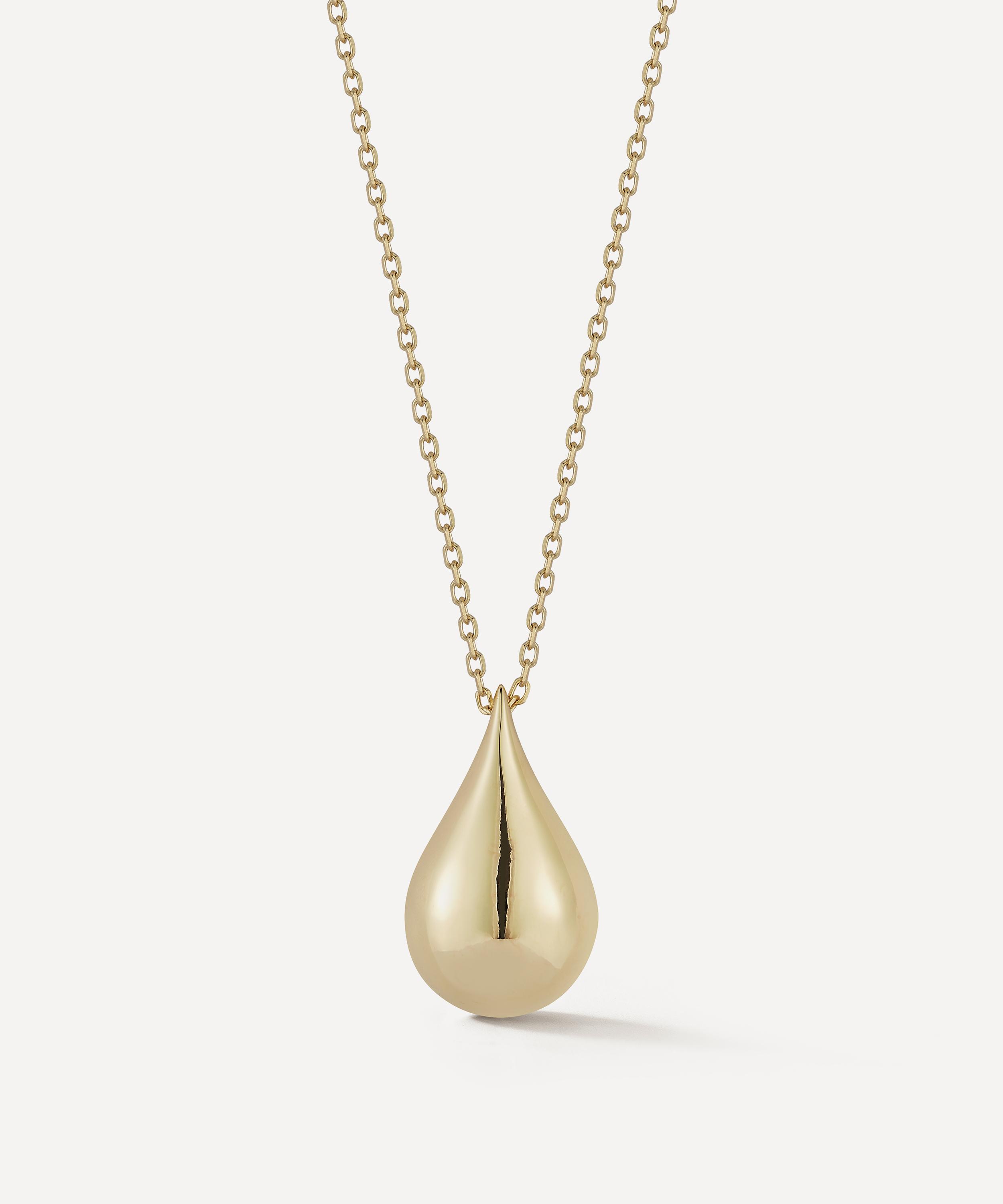 Mateo - 14ct Gold Water Droplet Pendant Necklace image number 0