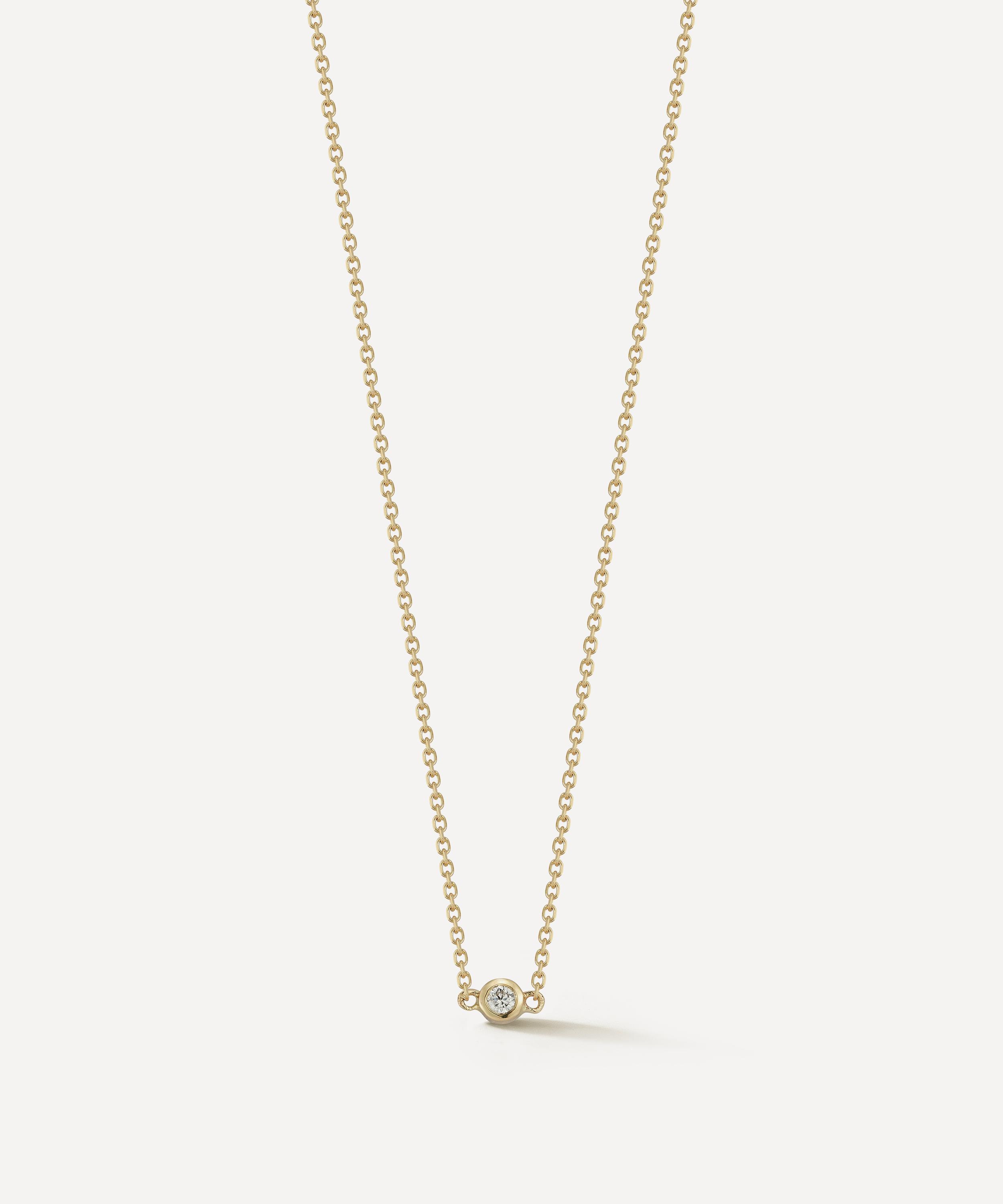 Mateo - 14ct Gold Diamond Dot Pendant Necklace image number 0