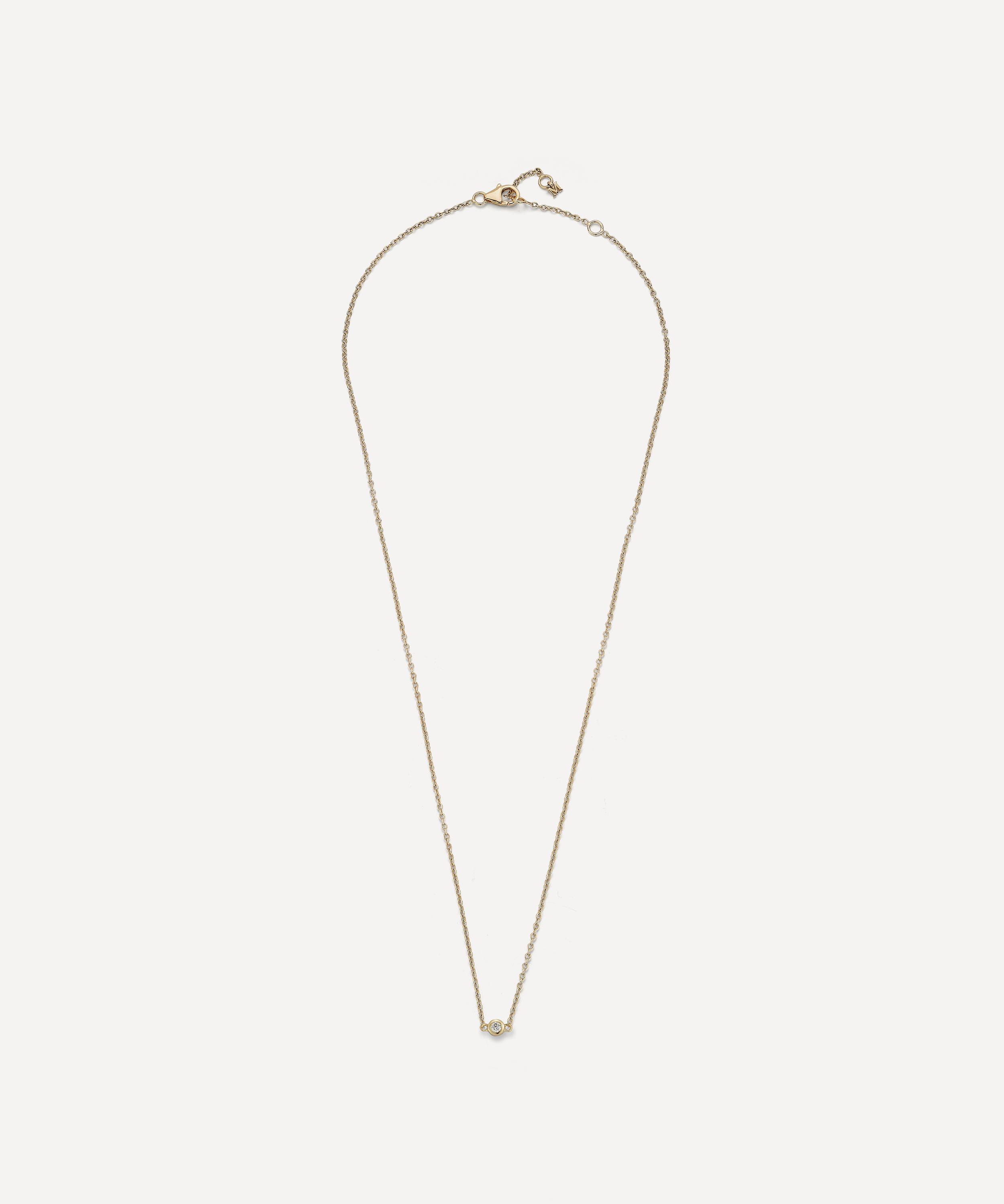 Mateo - 14ct Gold Diamond Dot Pendant Necklace image number 1