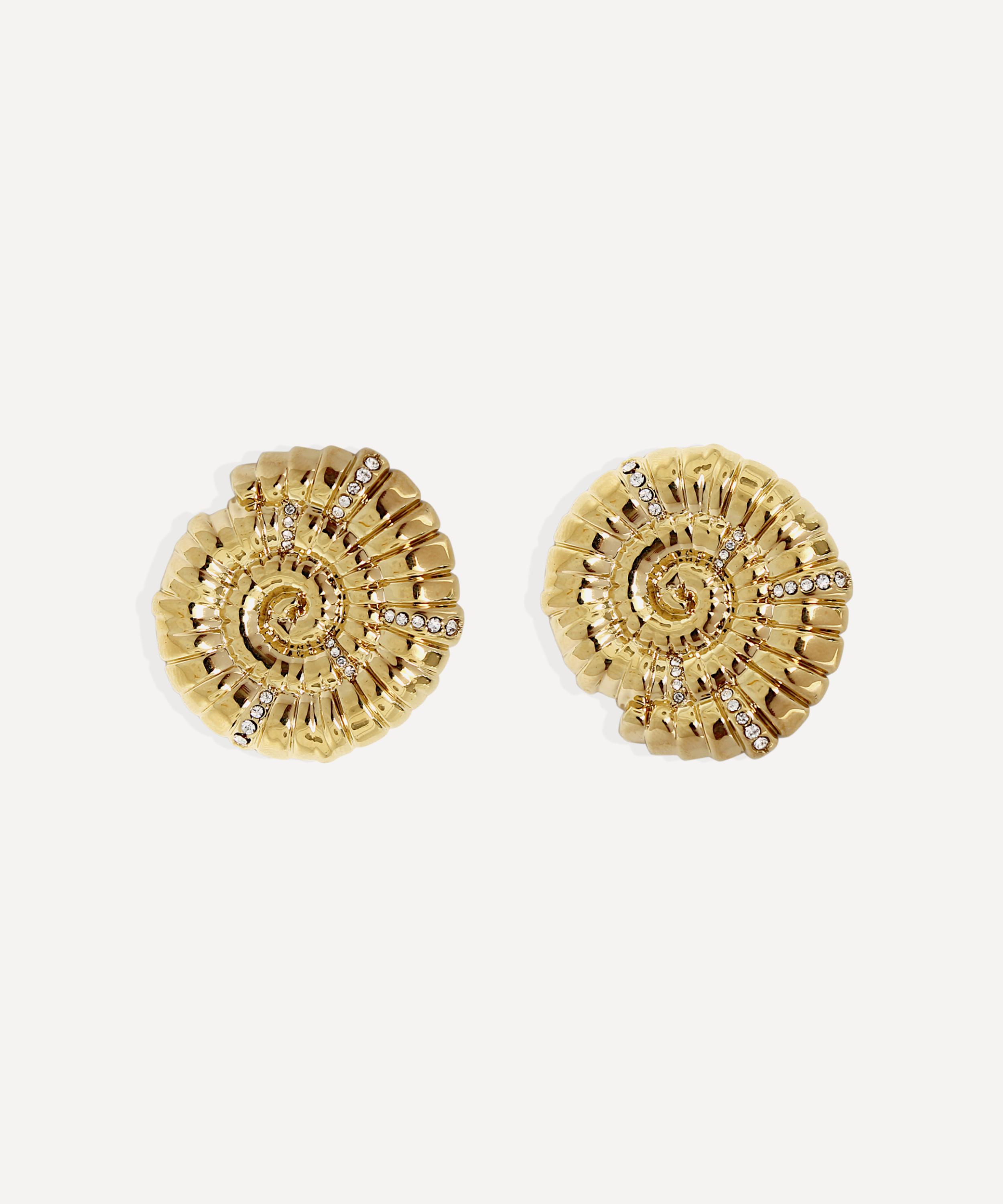 By Alona - 18ct Gold-Plated Galia Stud Earrings image number 0