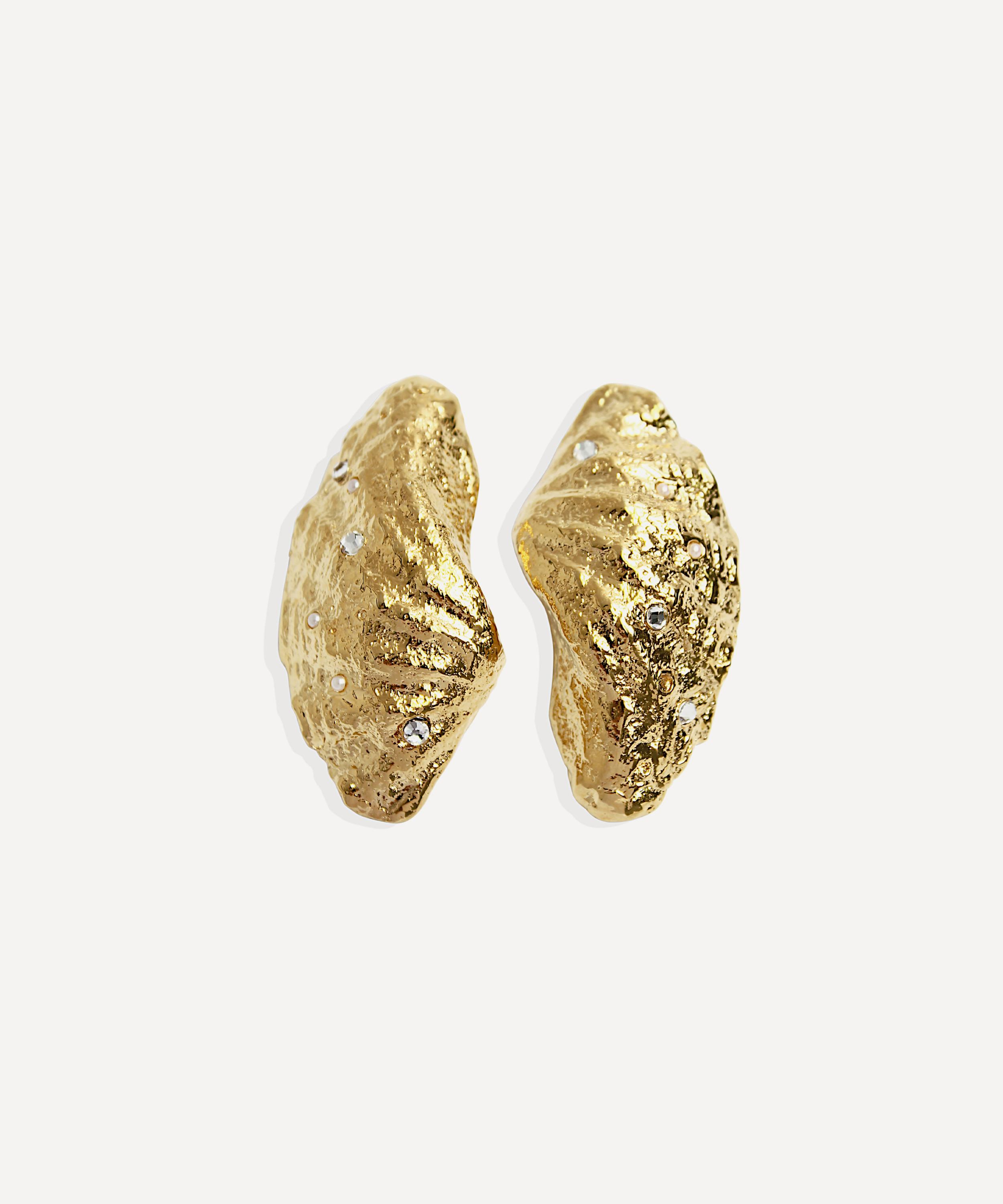 By Alona - 18ct Gold-Plated Maya Stud Earrings image number 0