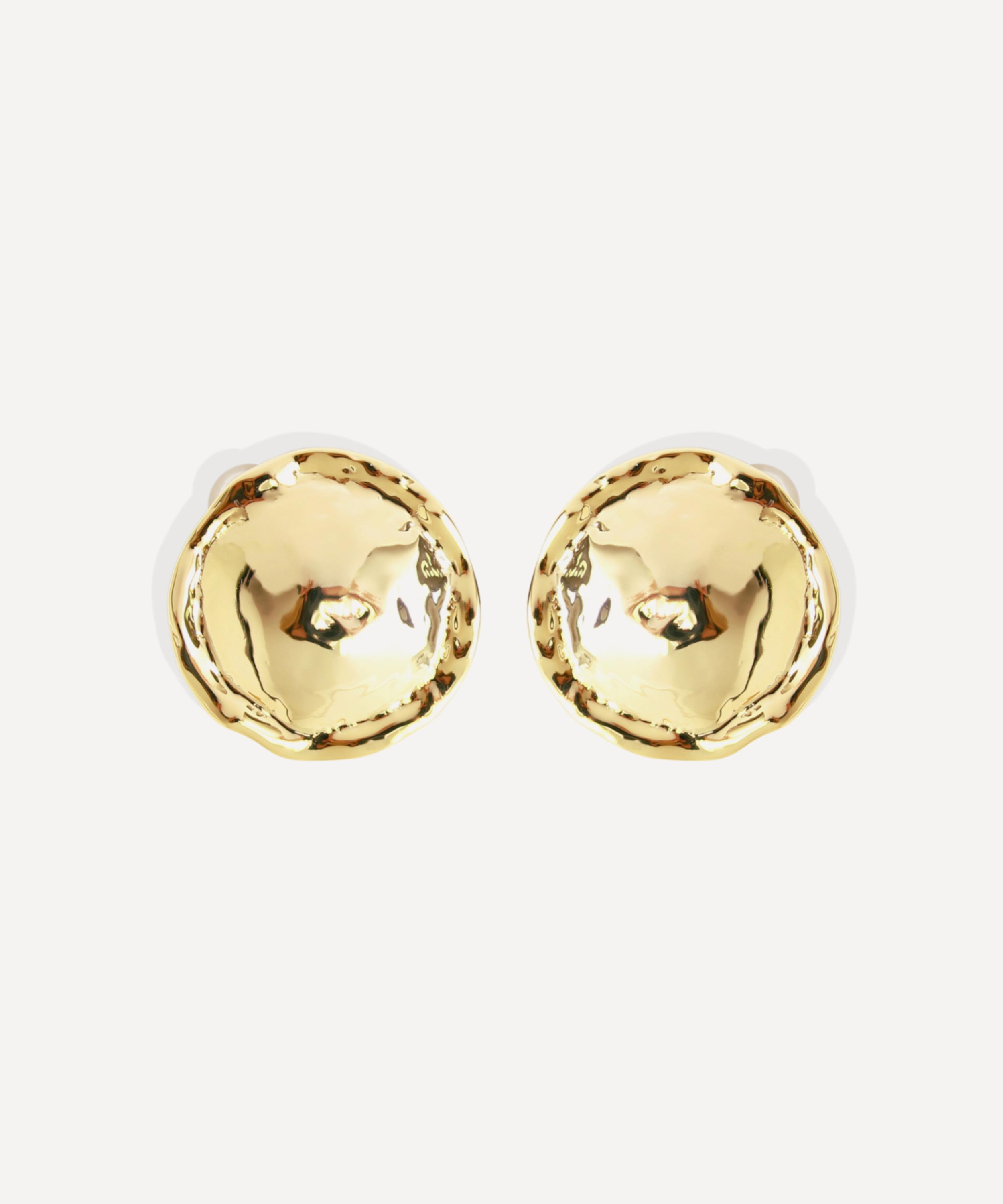 By Alona - 18ct Gold-Plated Dune Clip-On Earrings image number 0