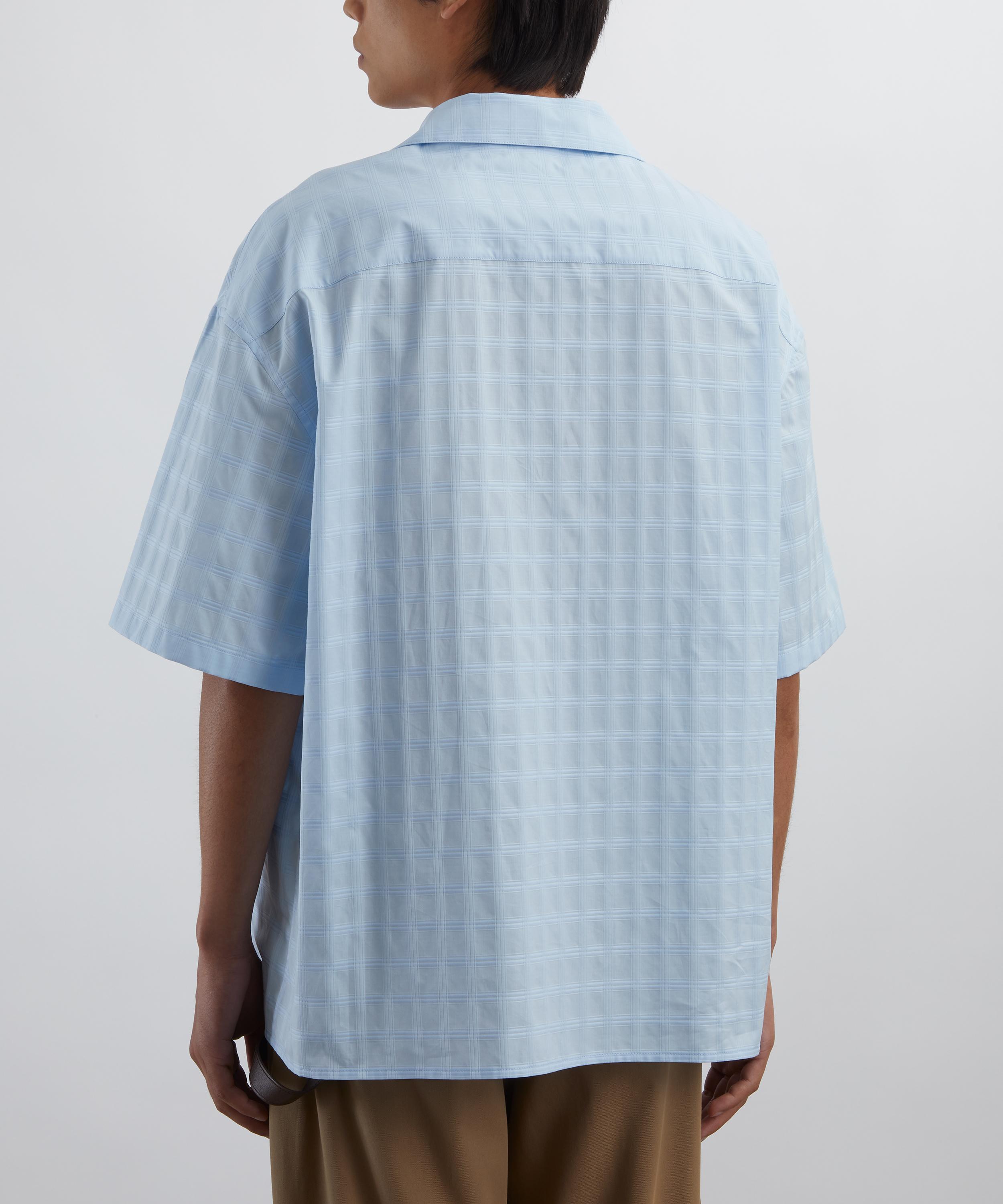 Loewe - Light Blue Cotton Jacquard Short-Sleeve Shirt image number 3