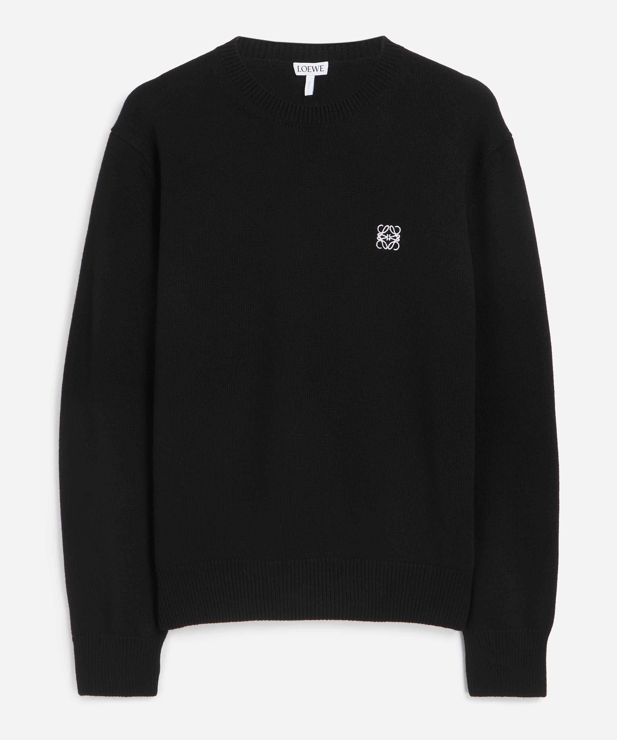 Loewe - Black Anagram-Embroidered Wool Jumper image number 0