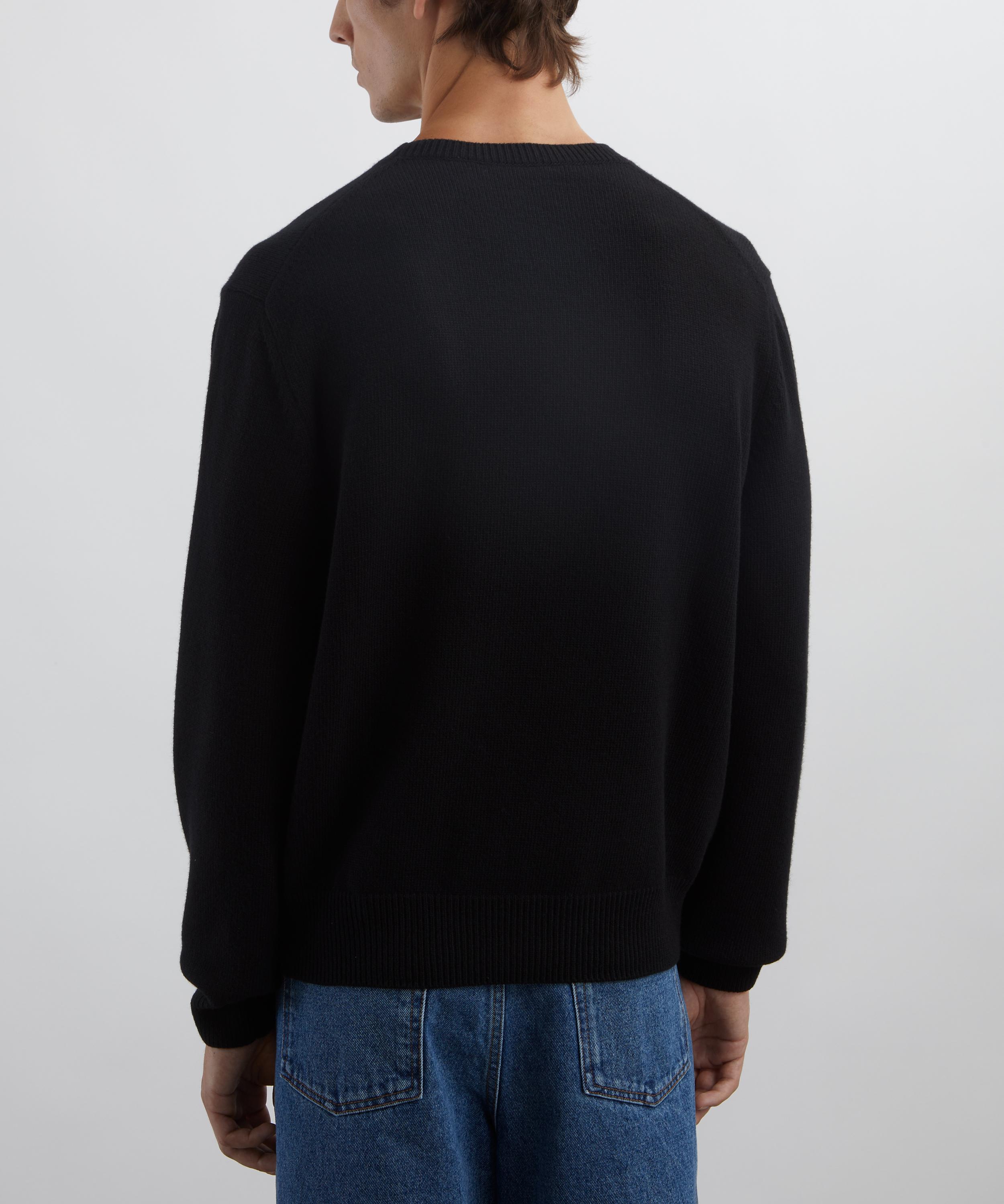 Loewe - Black Anagram-Embroidered Wool Jumper image number 3