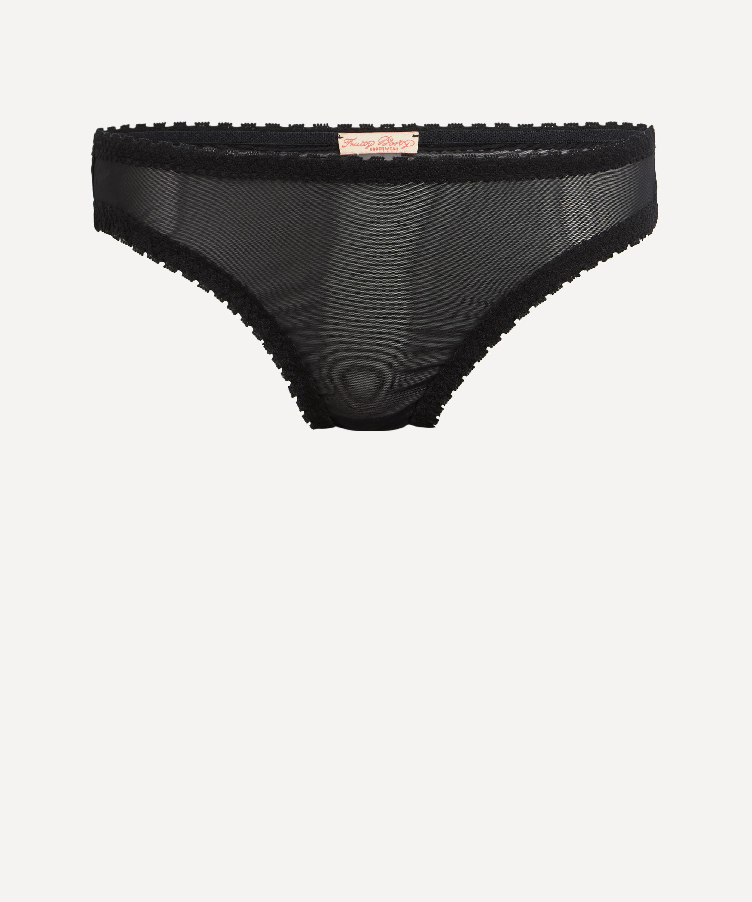 Fruity Booty - Black Moss Mesh Briefs image number 0
