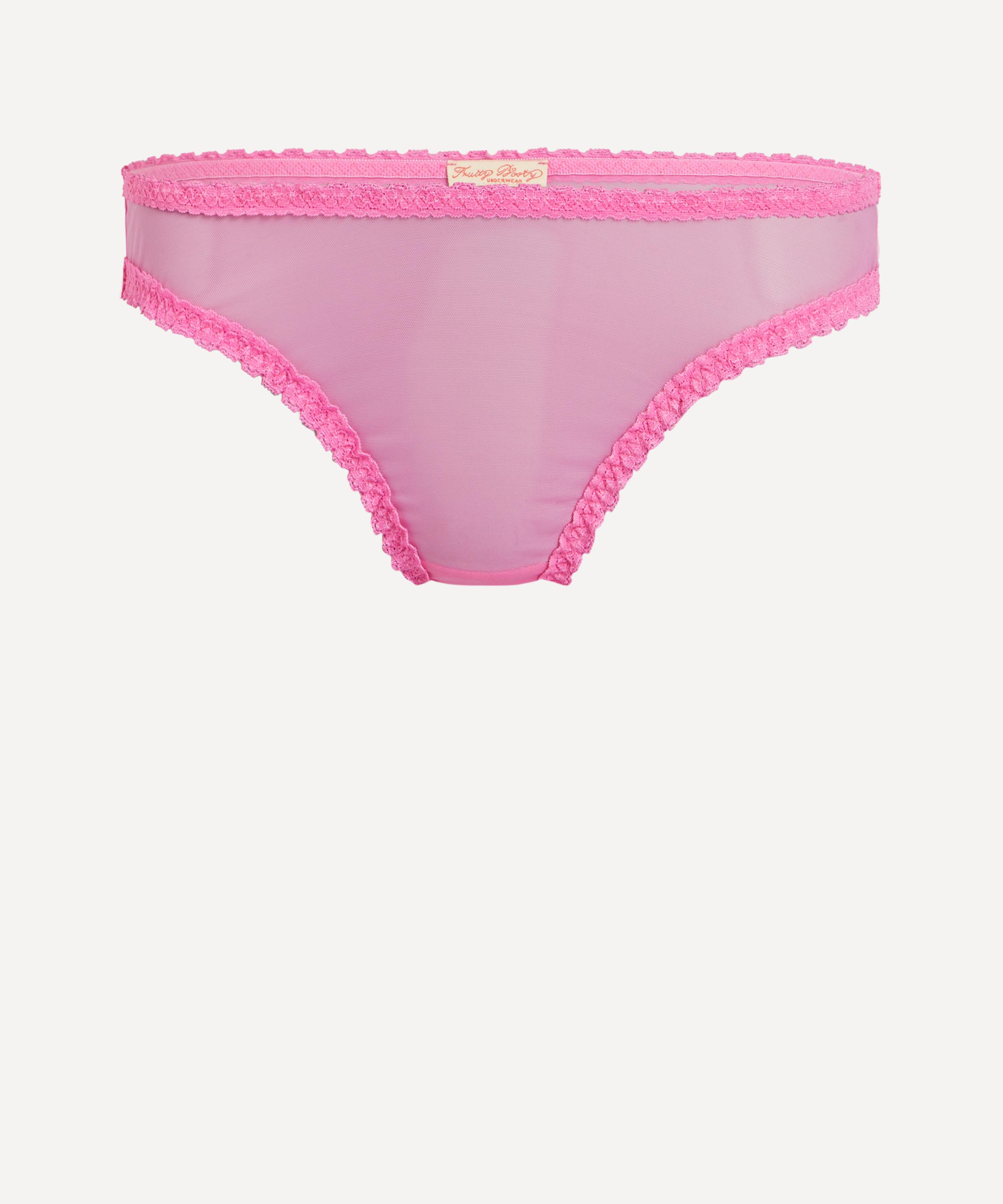 Fruity Booty - Pink Moss Mesh Briefs