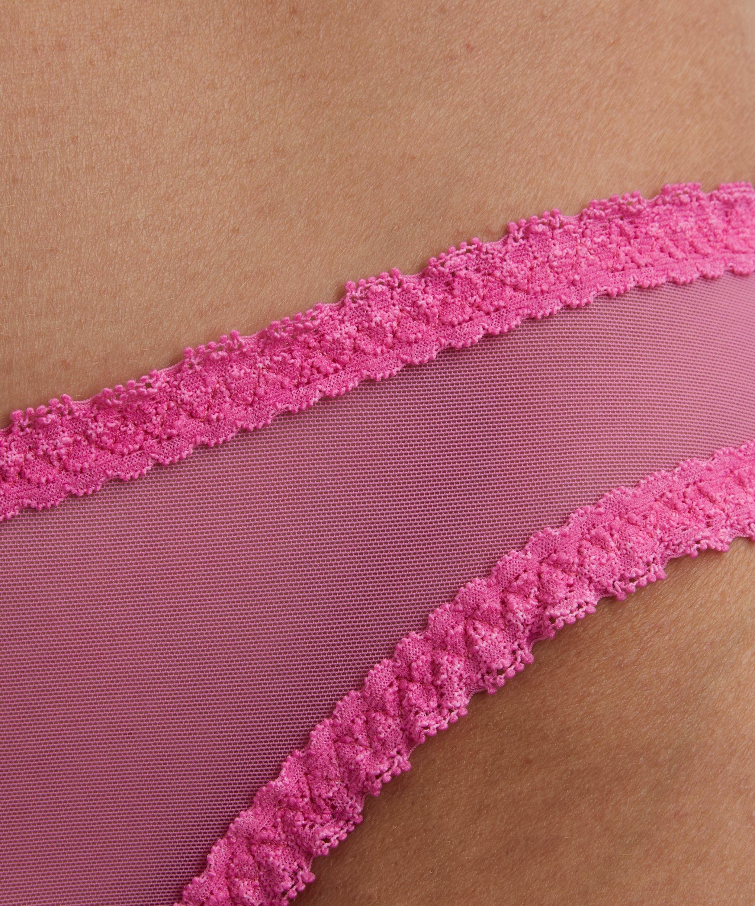 Fruity Booty - Pink Moss Mesh Briefs image number 4