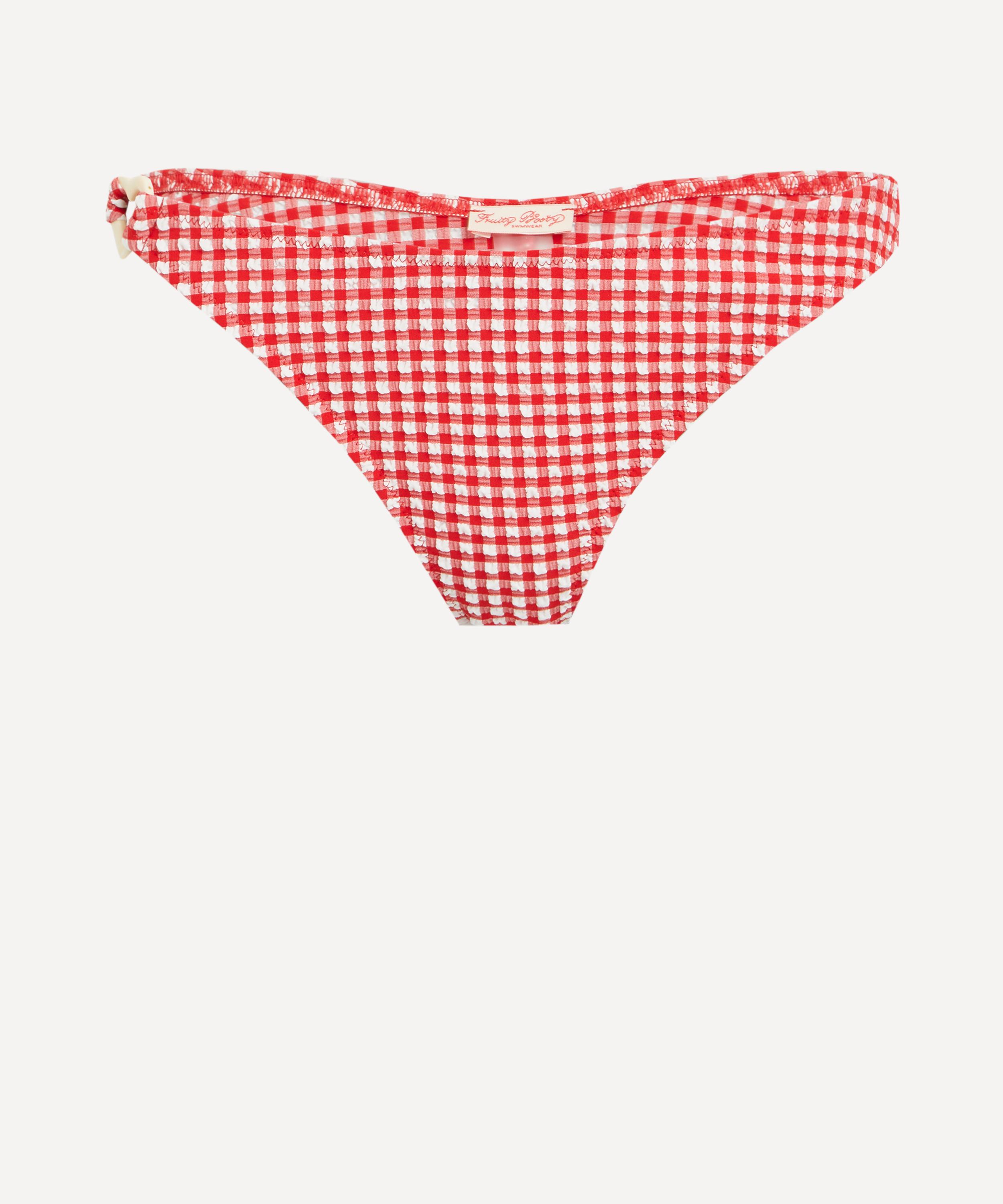 Fruity Booty - Zoe Red Gingham Bikini Bottoms image number 0