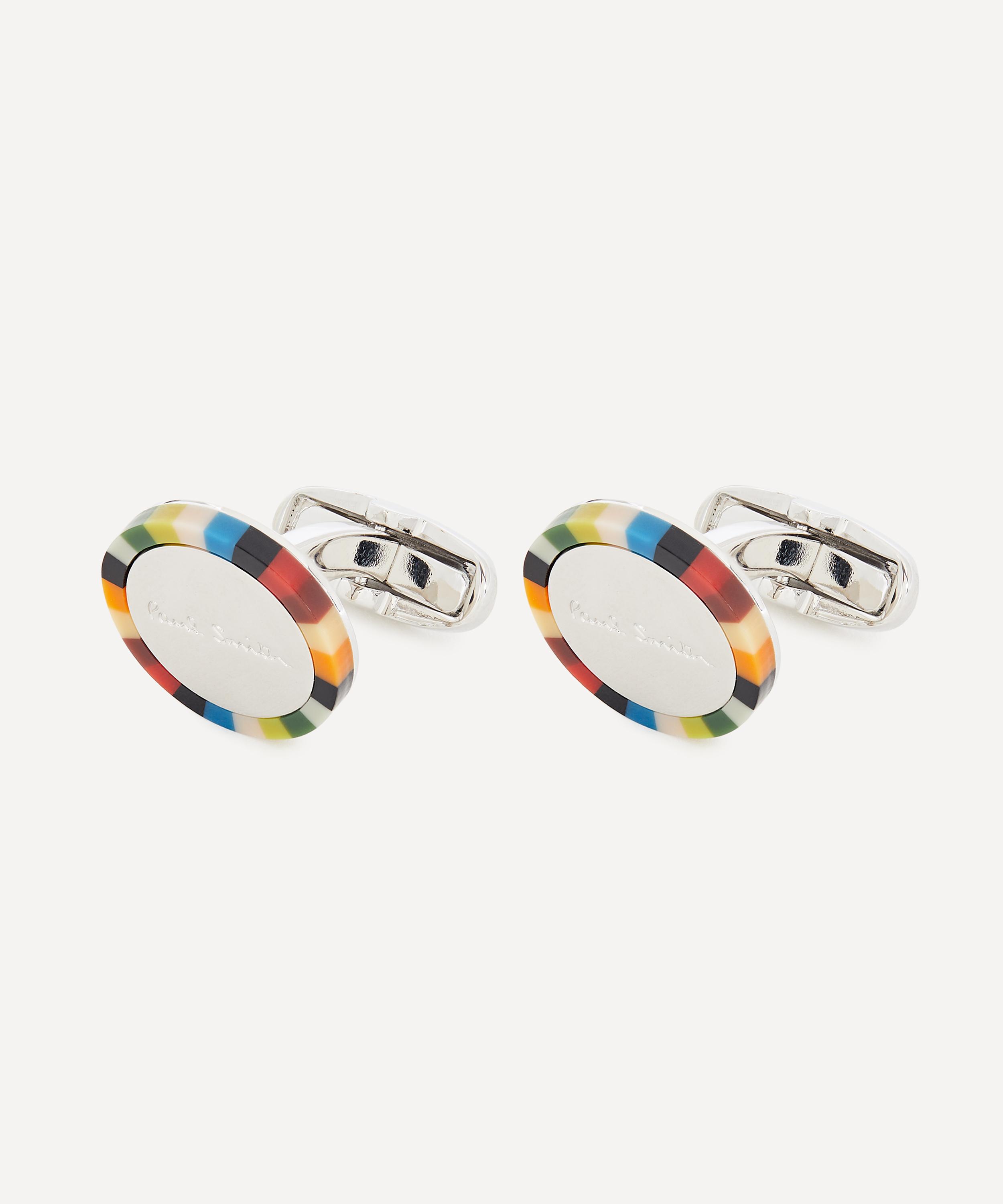 Paul Smith - Circle Signature Stripe Cufflinks image number 1