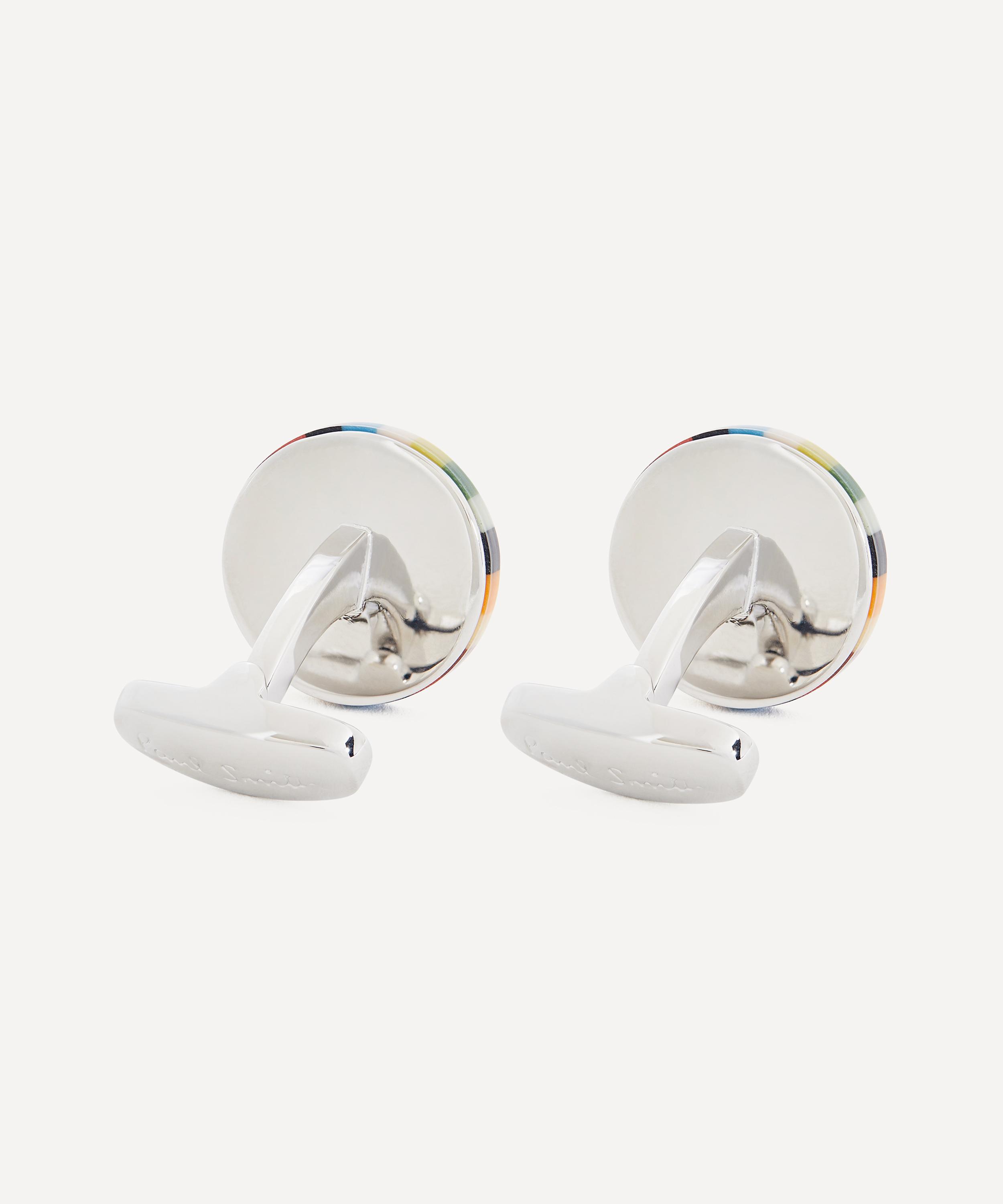 Paul Smith - Circle Signature Stripe Cufflinks image number 2