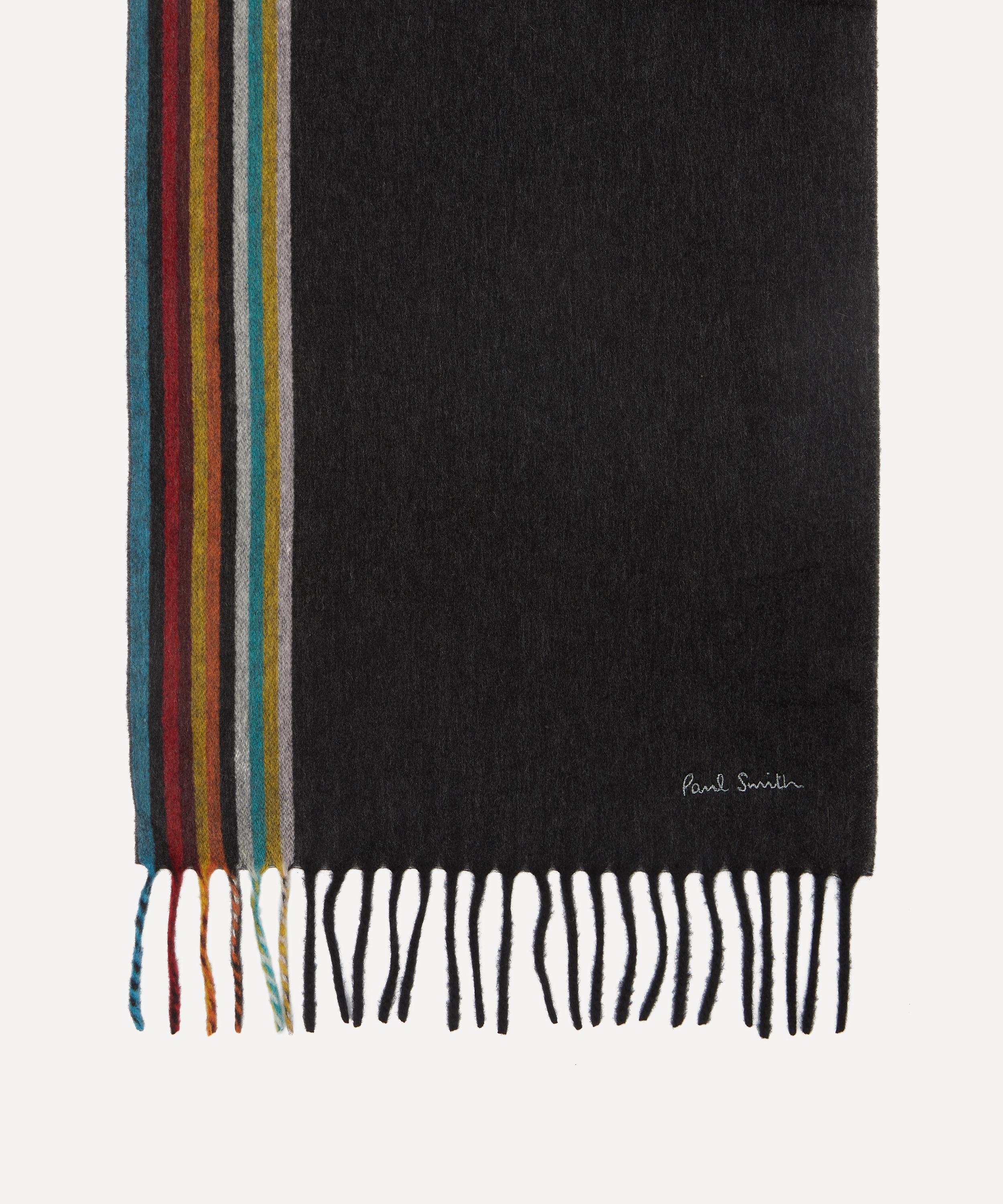 Paul Smith - Signature Stripe Edge Cashmere Scarf image number 2