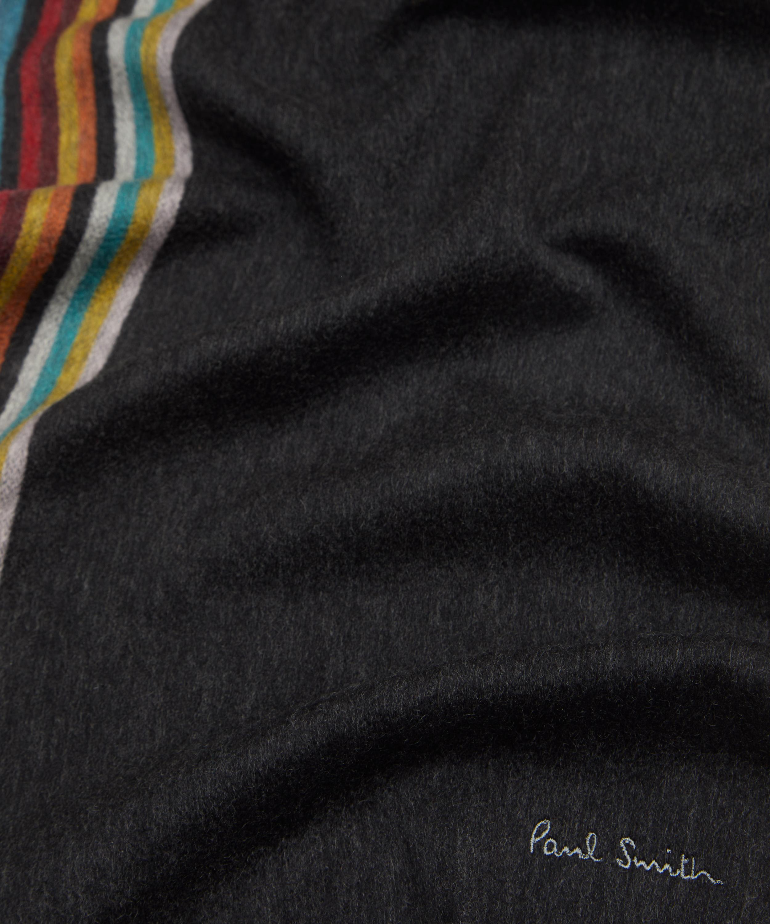 Paul Smith - Signature Stripe Edge Cashmere Scarf image number 3