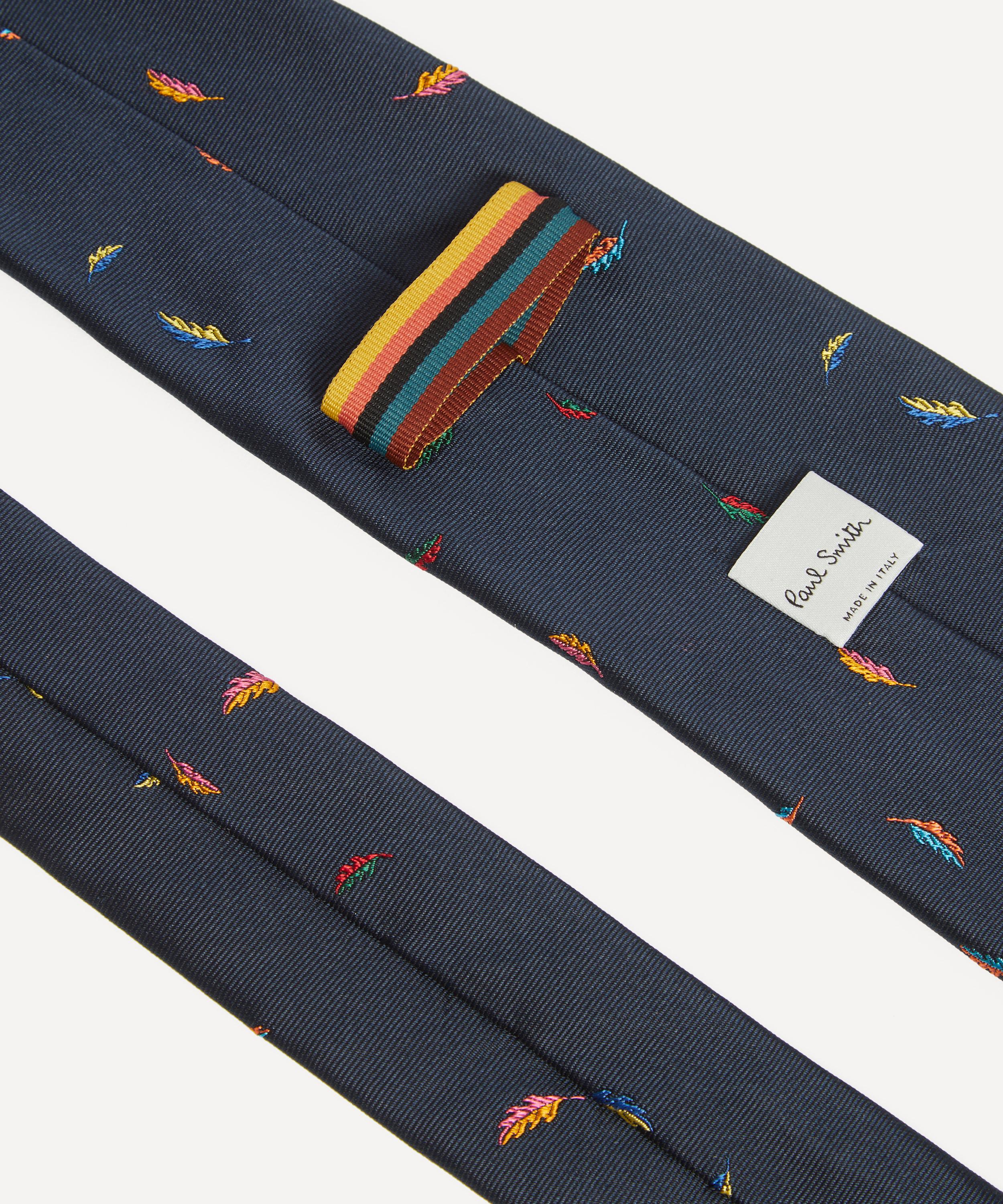 Paul Smith - Leaf Embroidered Silk Tie image number 2