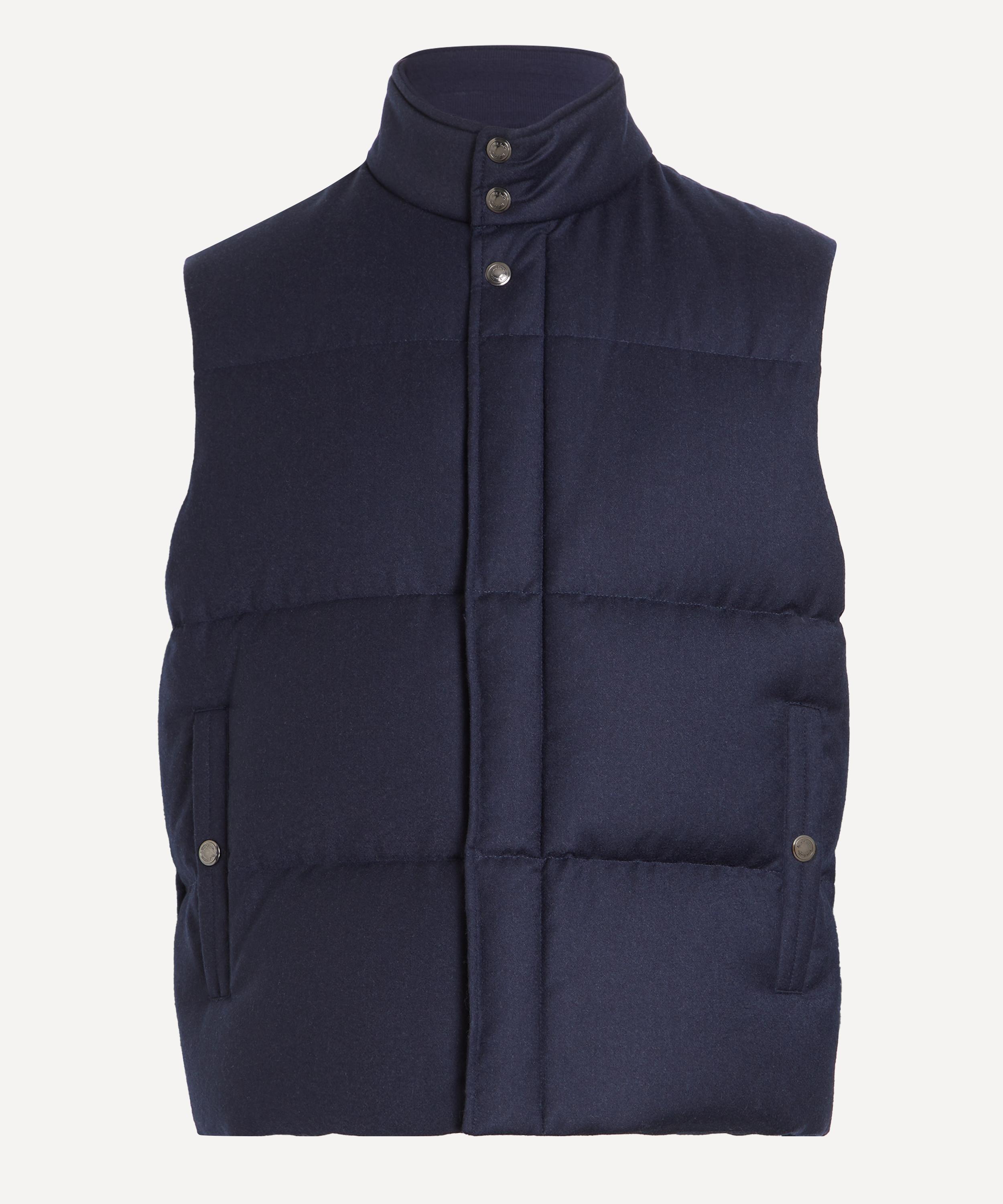 Paul Smith - Navy Wool-Cashmere Flannel Quilted Gilet image number 0
