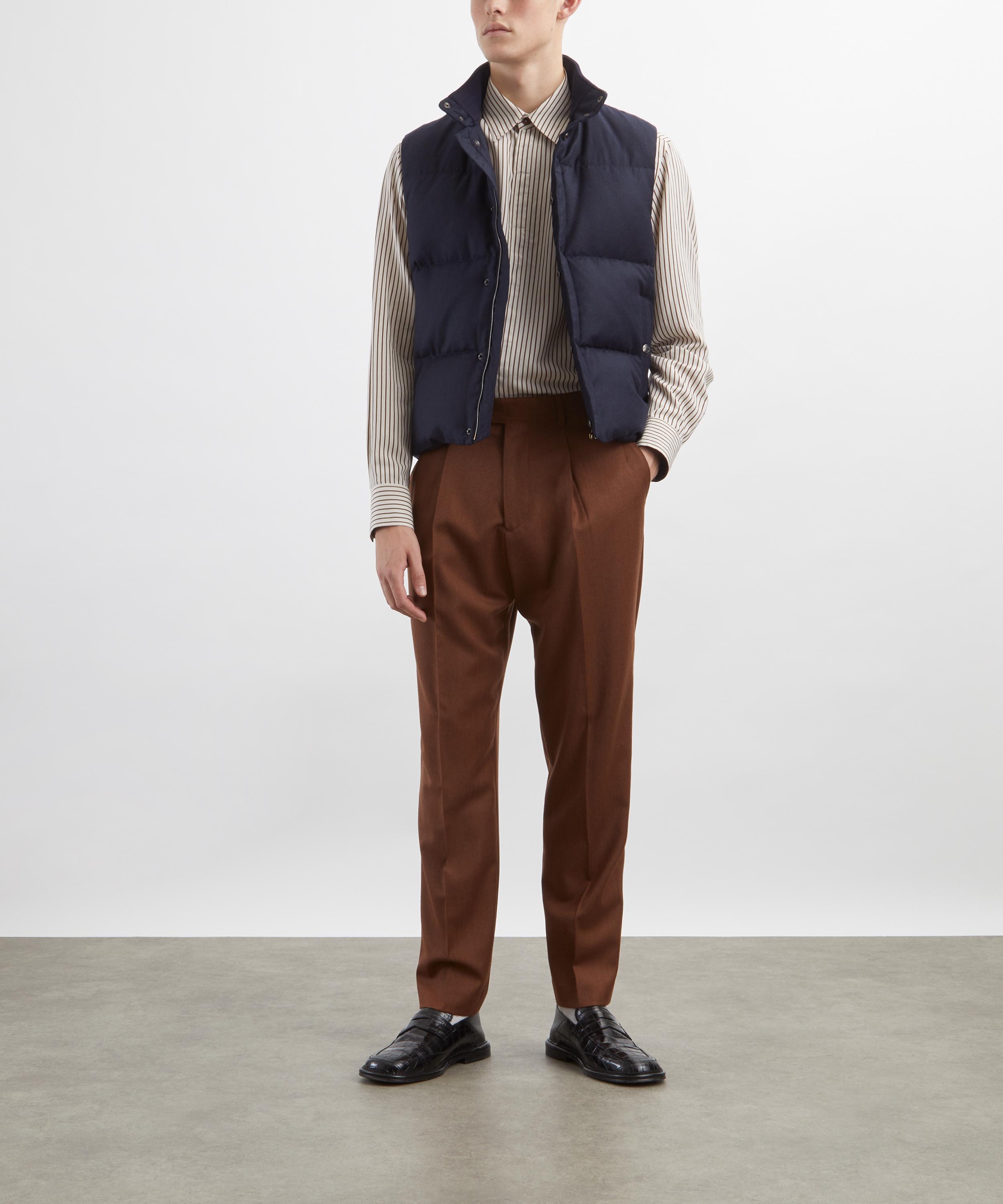 Paul Smith - Navy Wool-Cashmere Flannel Quilted Gilet image number 1