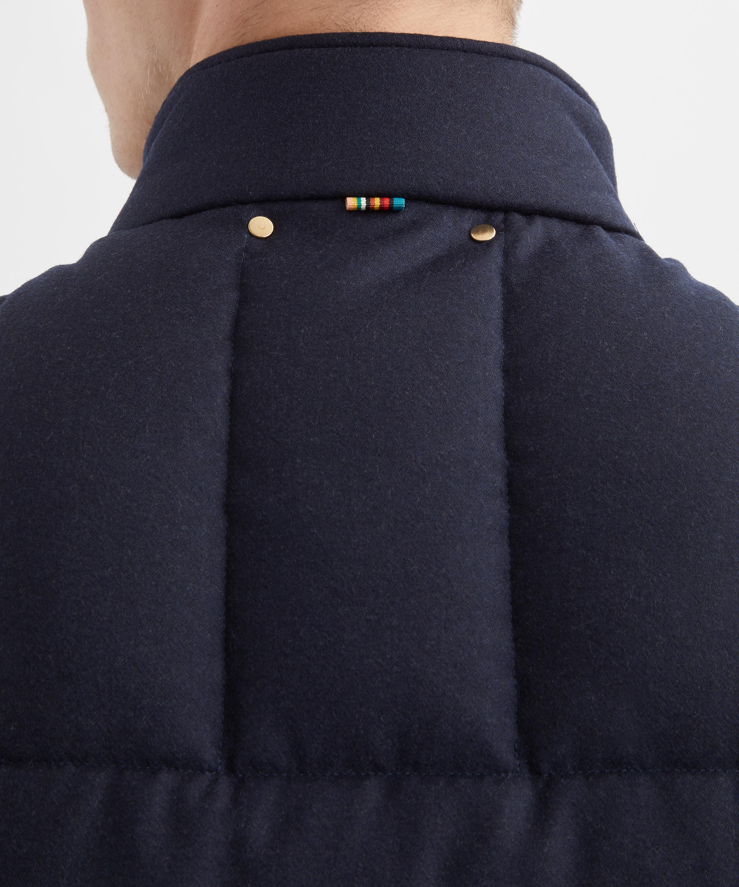 Paul Smith - Navy Wool-Cashmere Flannel Quilted Gilet image number 4