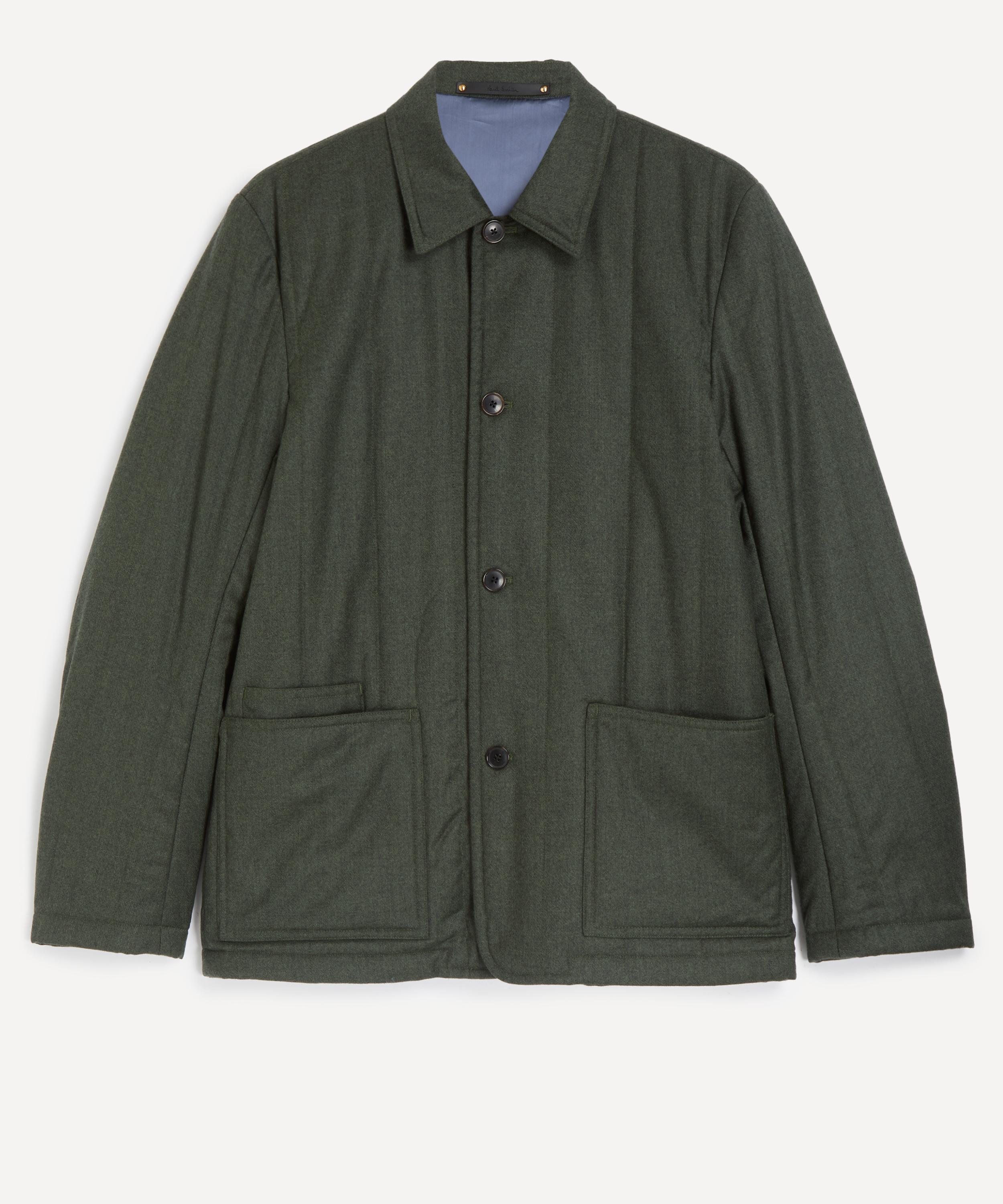 Paul Smith - Green Wool-Cashmere Flannel Quilted Jacket