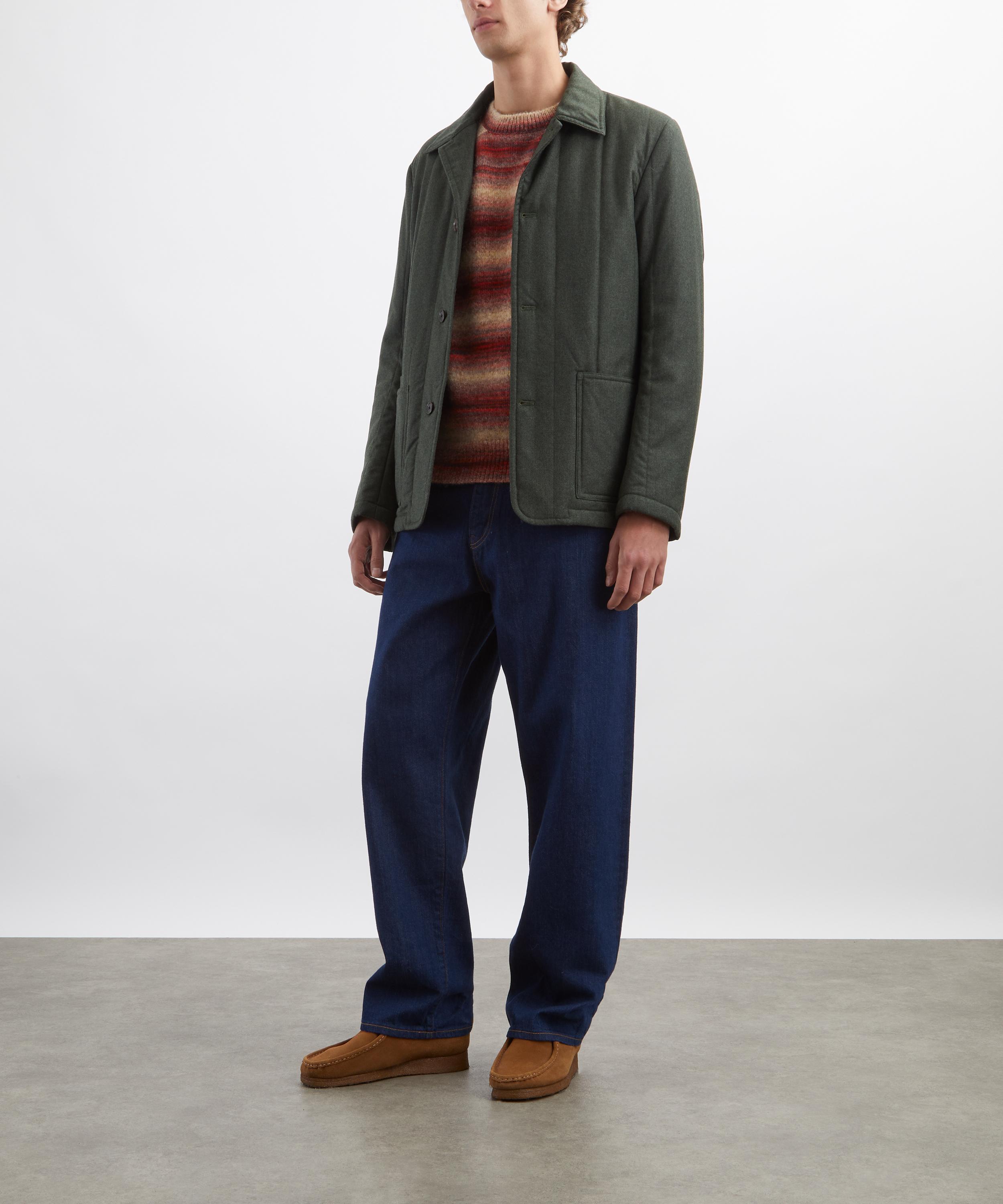 Paul Smith - Green Wool-Cashmere Flannel Quilted Jacket image number 1