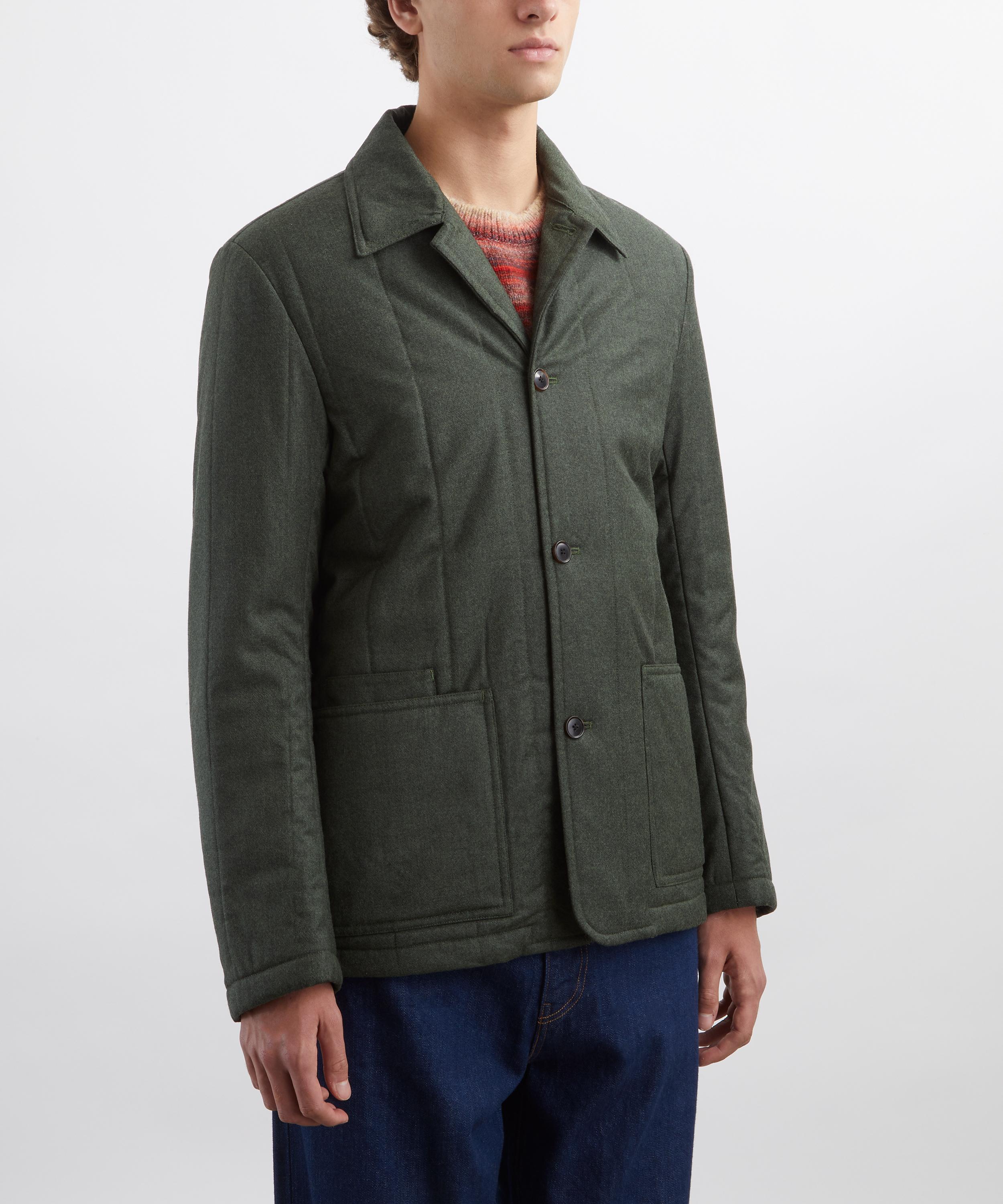 Paul Smith - Green Wool-Cashmere Flannel Quilted Jacket image number 2