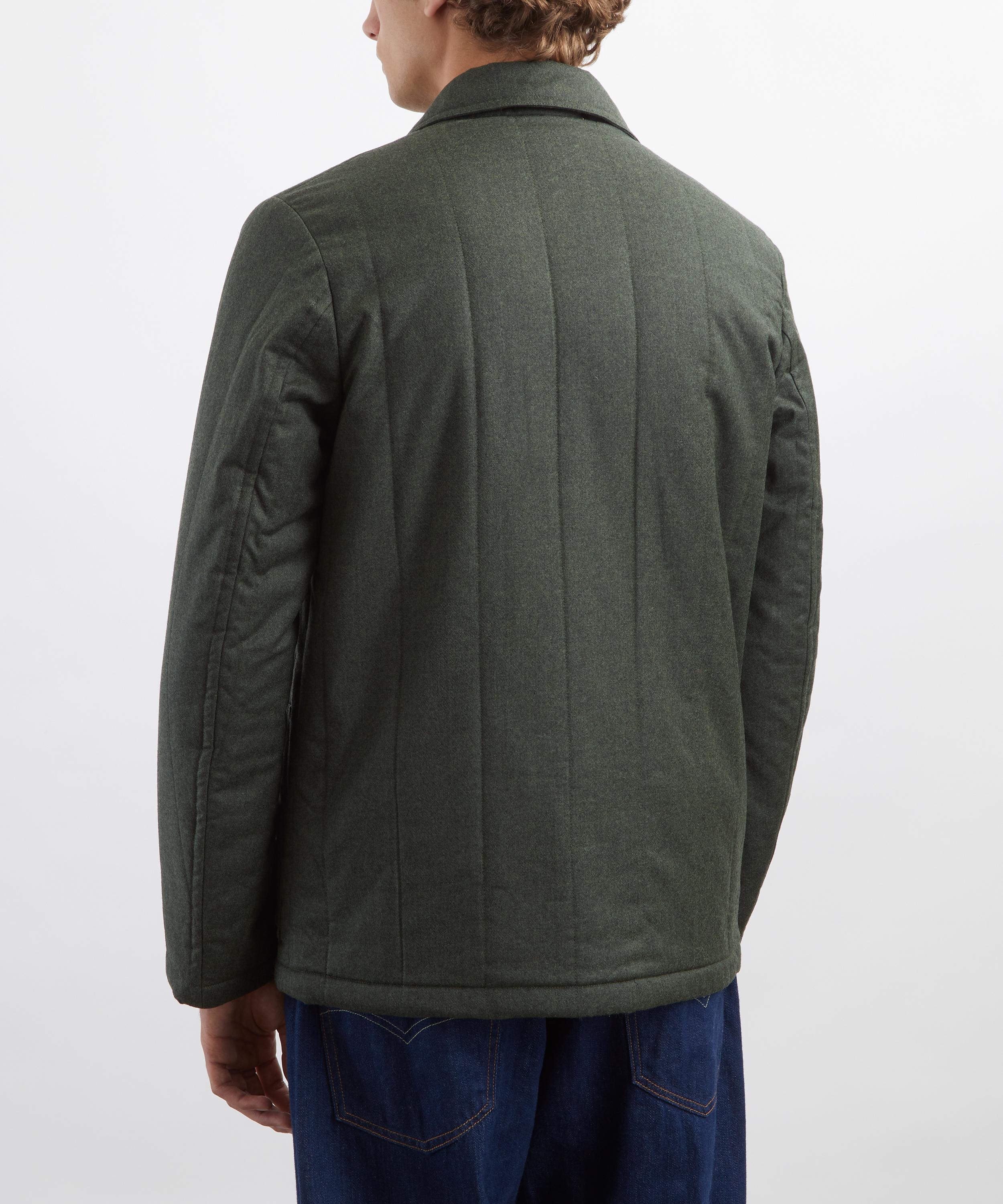 Paul Smith - Green Wool-Cashmere Flannel Quilted Jacket image number 3