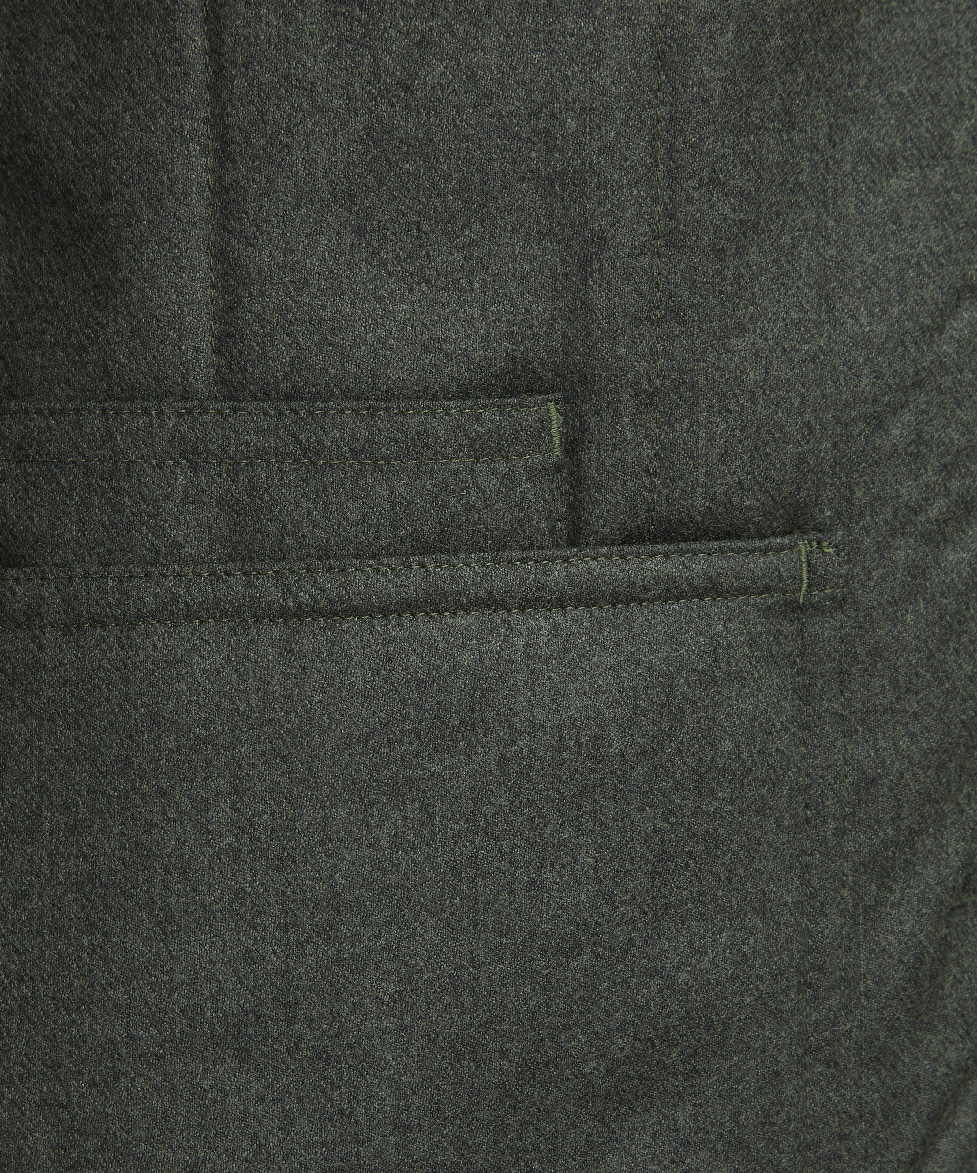Paul Smith - Green Wool-Cashmere Flannel Quilted Jacket image number 4