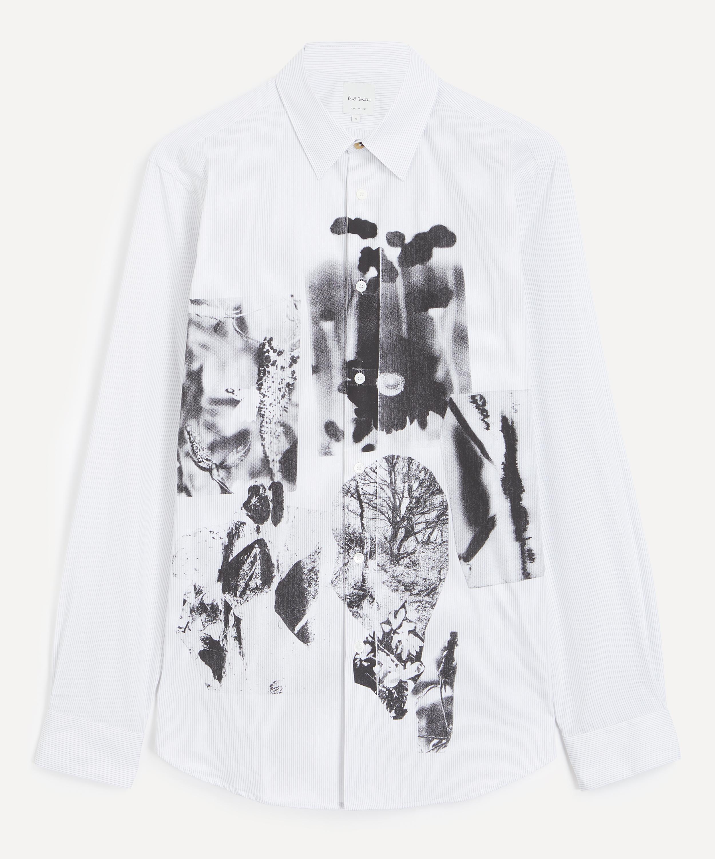 Paul Smith - White Stripe Field Flowers Print Shirt