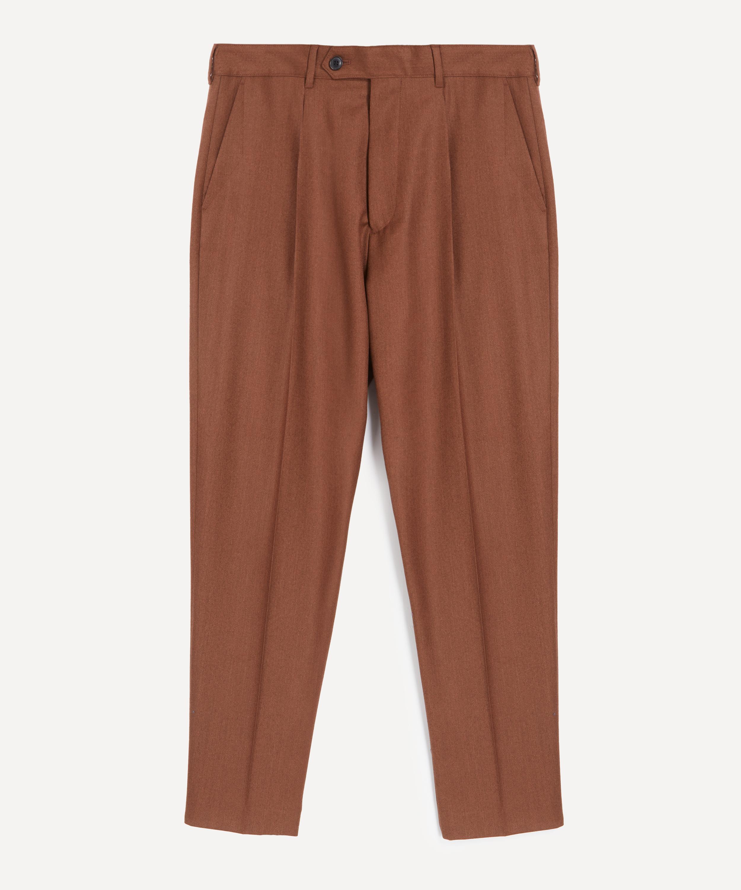 Paul Smith - Brown Tapered-Fit Marl Wool Trousers