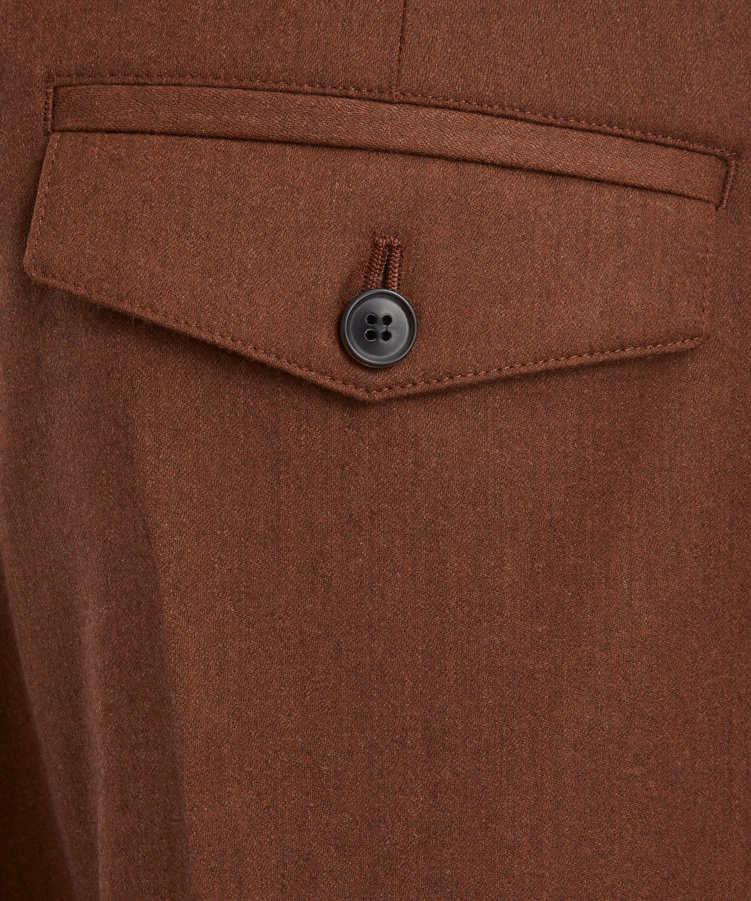 Paul Smith - Brown Tapered-Fit Marl Wool Trousers image number 4
