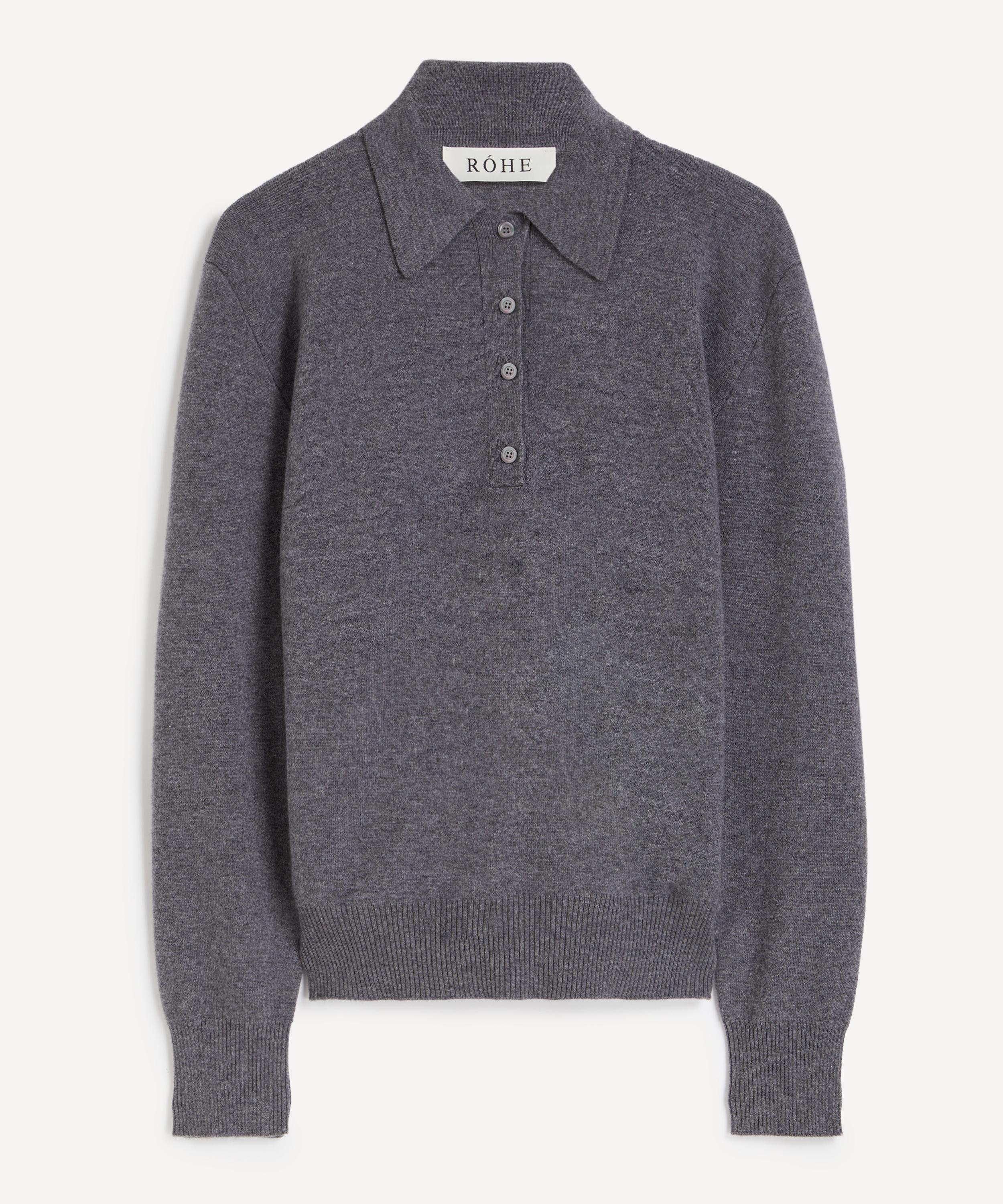 Róhe - Grey Compact Knitted Polo