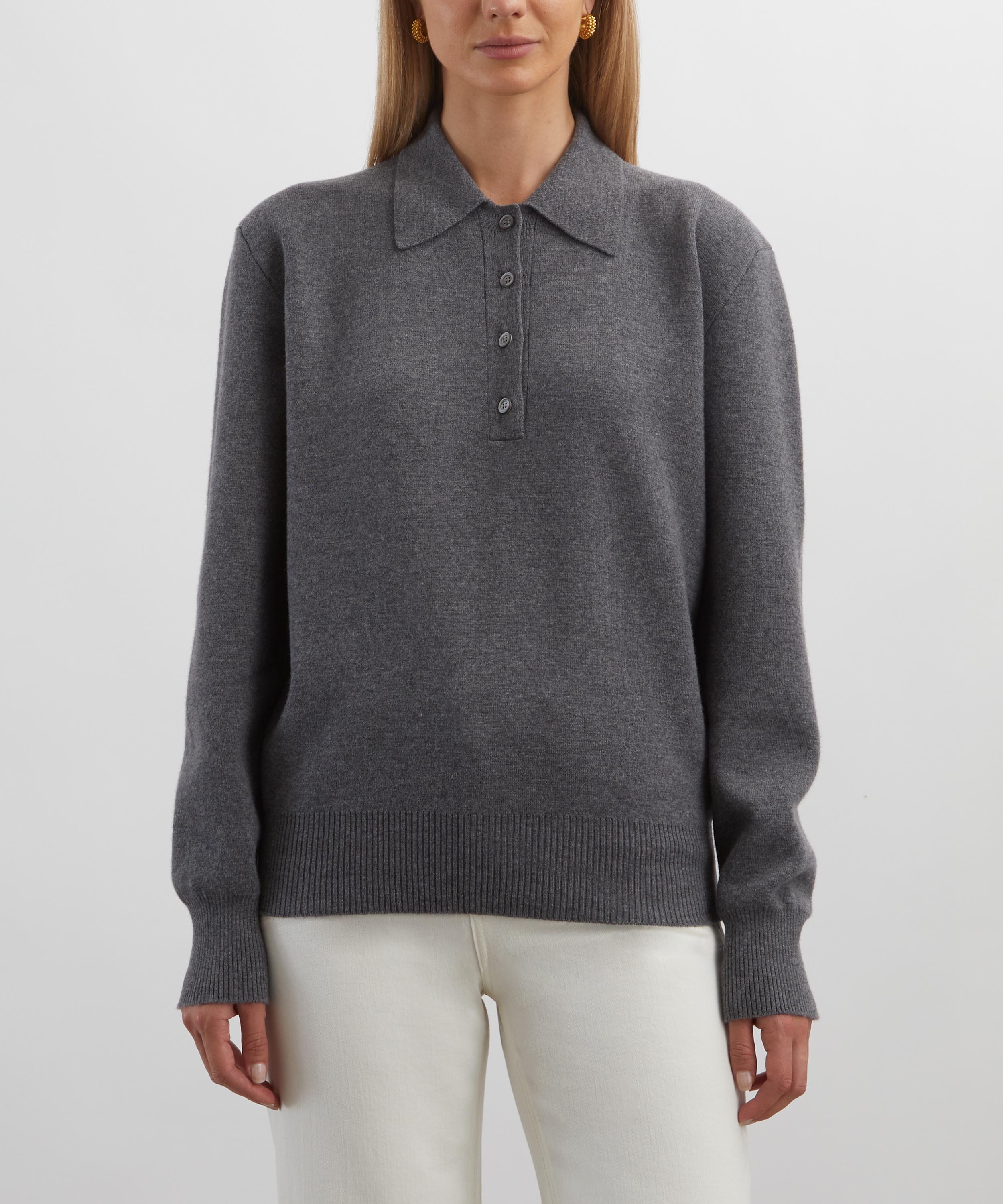 Róhe - Grey Compact Knitted Polo image number 2