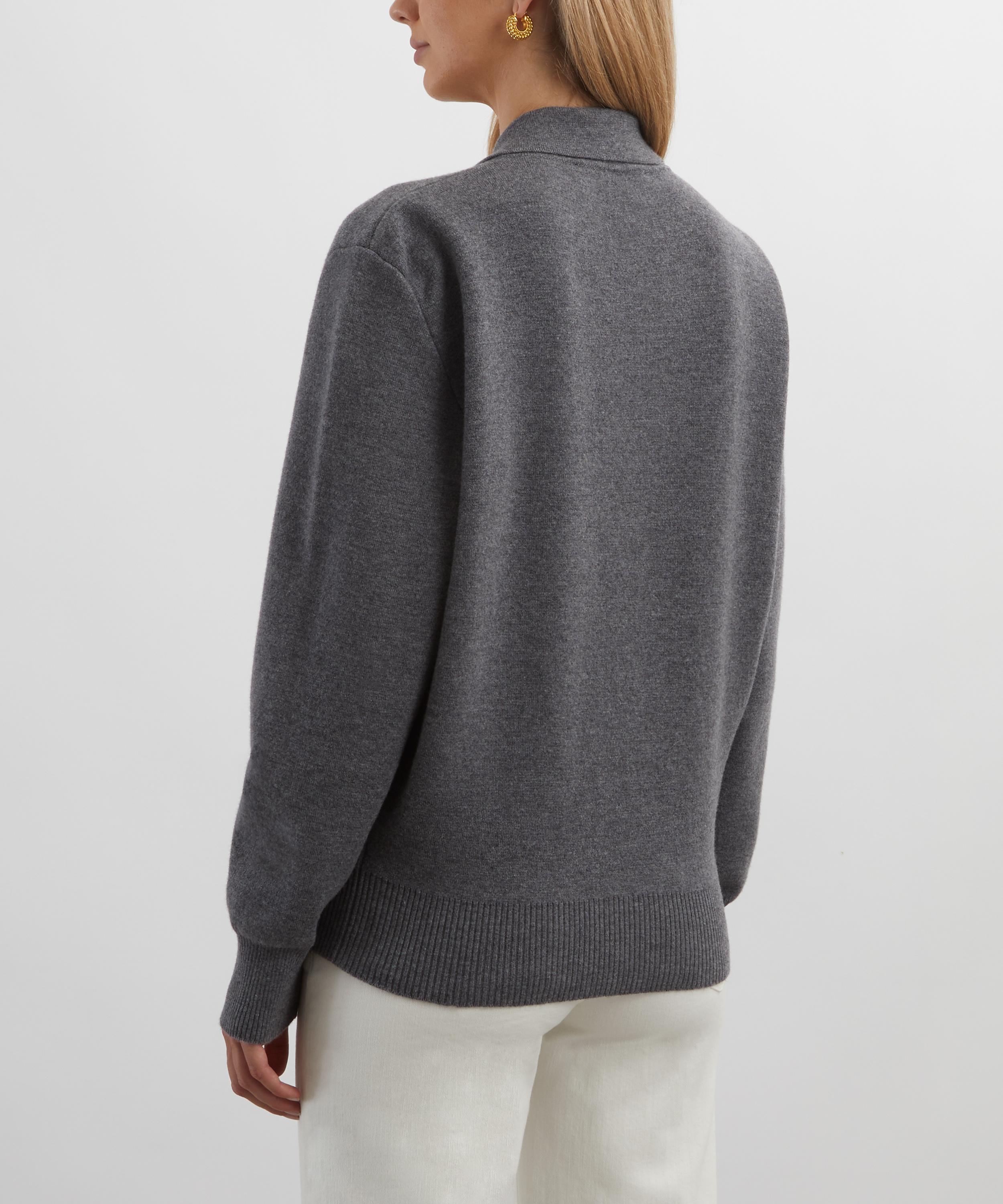 Róhe - Grey Compact Knitted Polo image number 3