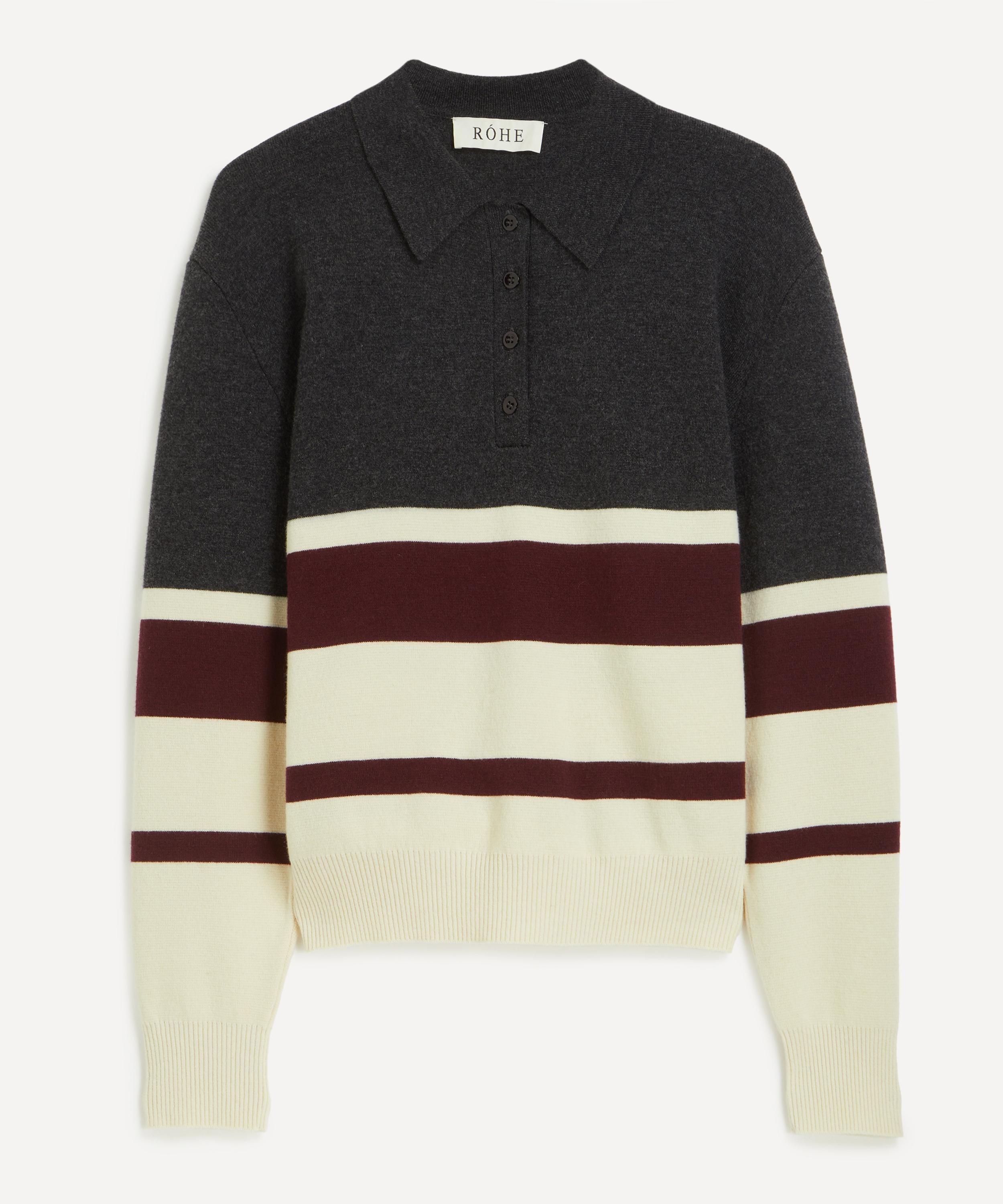 Róhe - Compact Knitted Striped Polo